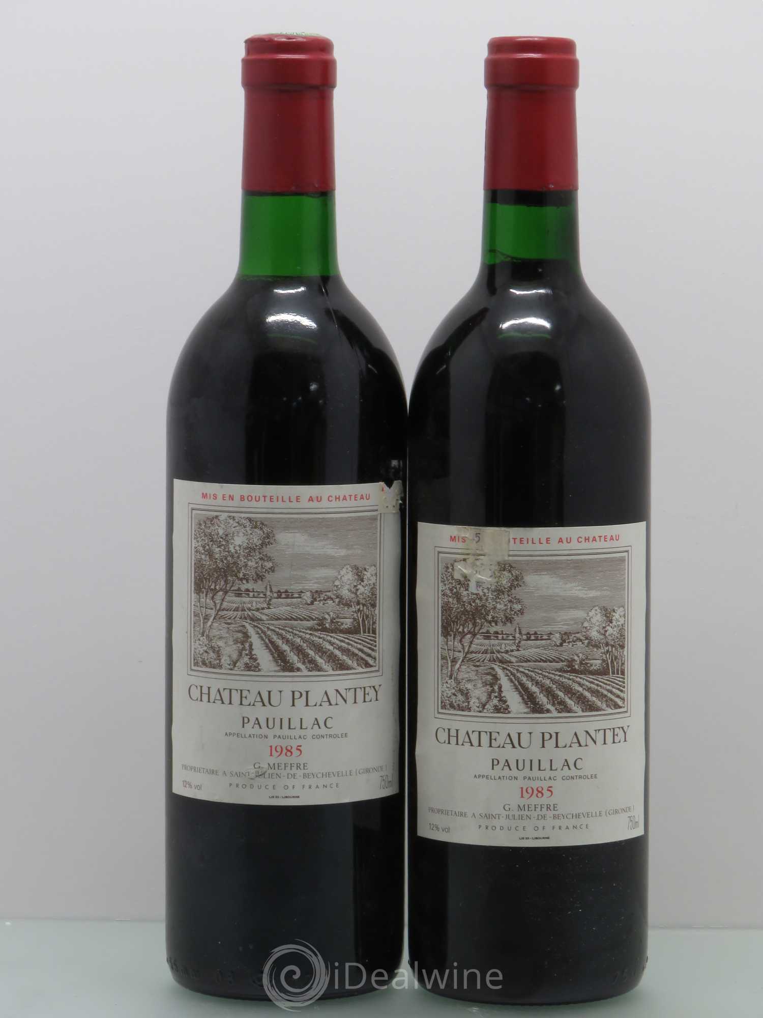 Château Plantey Cru Bourgeois 1985 - Lot de 2 bouteilles - 0