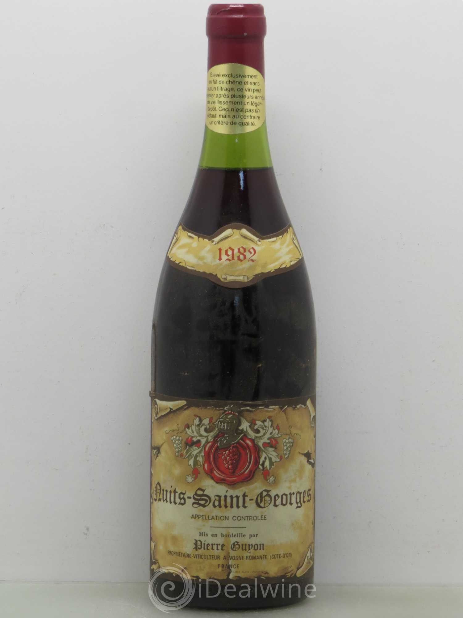 Nuits-Saint-Georges Pierre Guyon (sans prix de réserve) 1982 - Posten von 1 Flasche - 0
