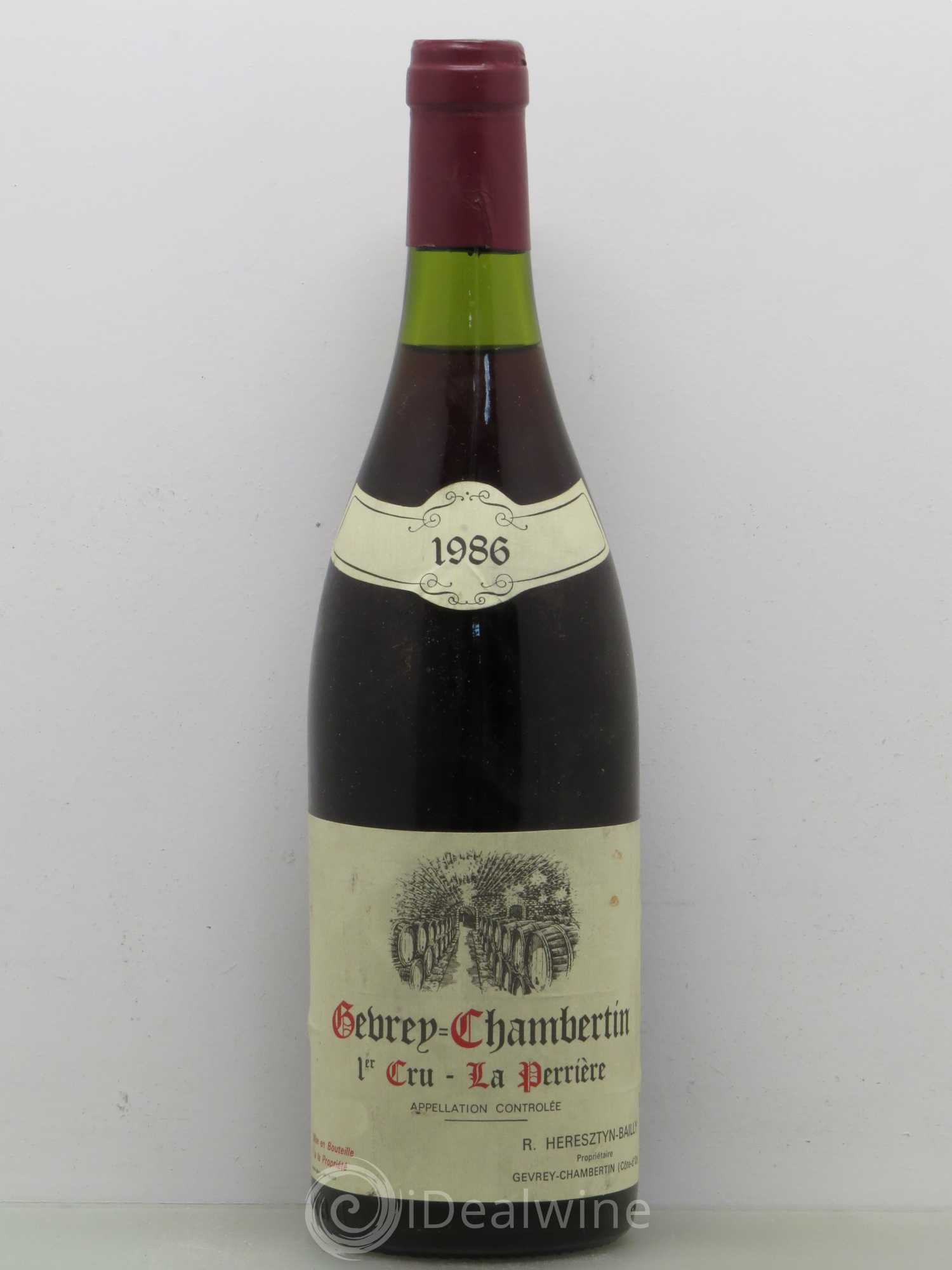 Gevrey-Chambertin 1er Cru La perriere 1986 - Lot de 1 bouteille - 0