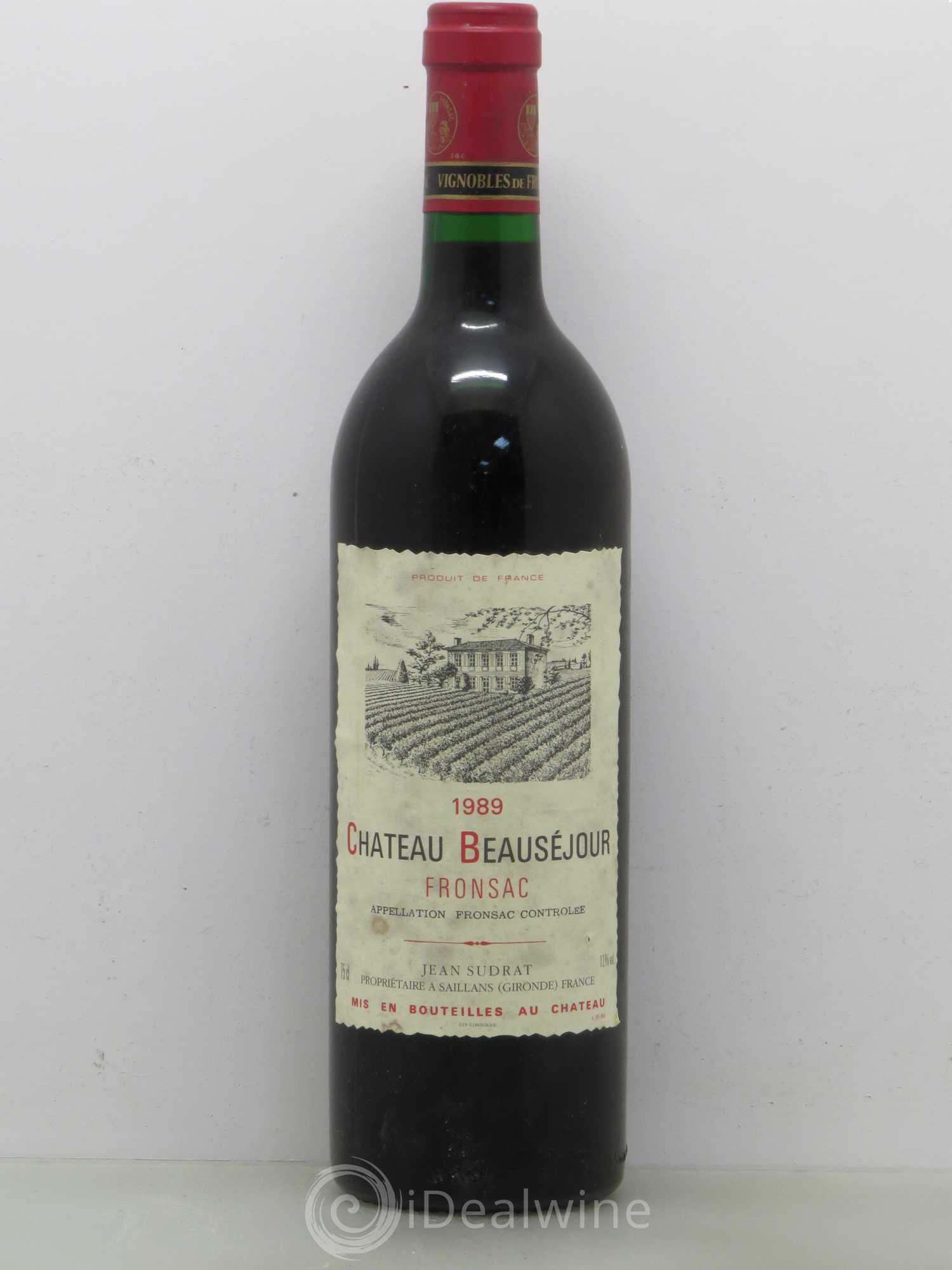 Fronsac Château Beausejour 1989 - Posten von 1 Flasche - 0