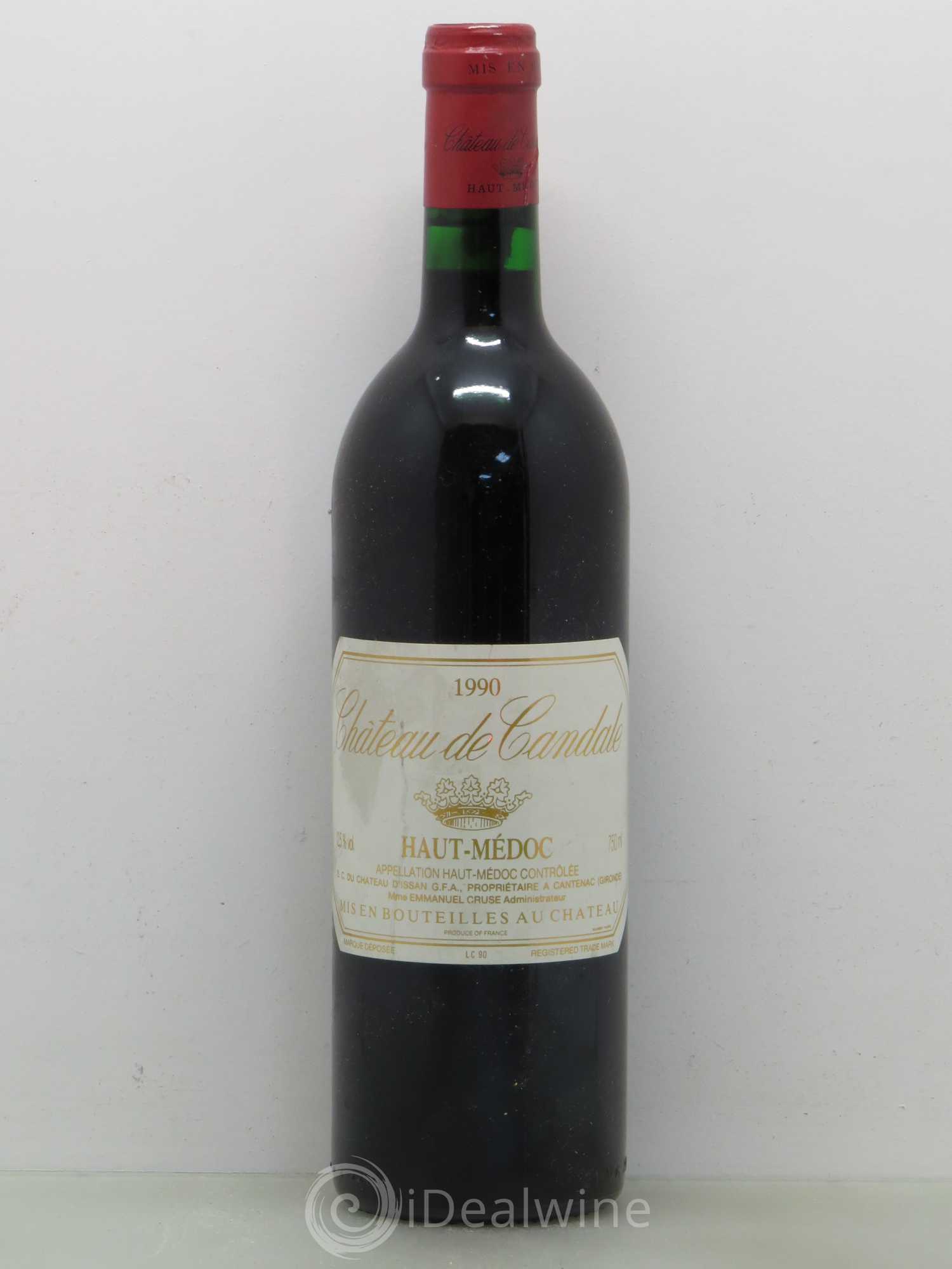 Haut Médoc Château de Candale (sans prix de réserve) 1990 - Posten von 1 Flasche - 0