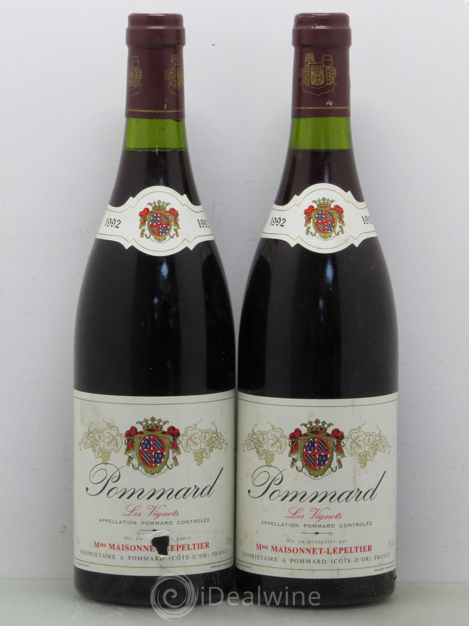 Pommard Les Vignots Maisonnet (sans prix de réserve) 1992 - Posten von 2 Flaschen - 0