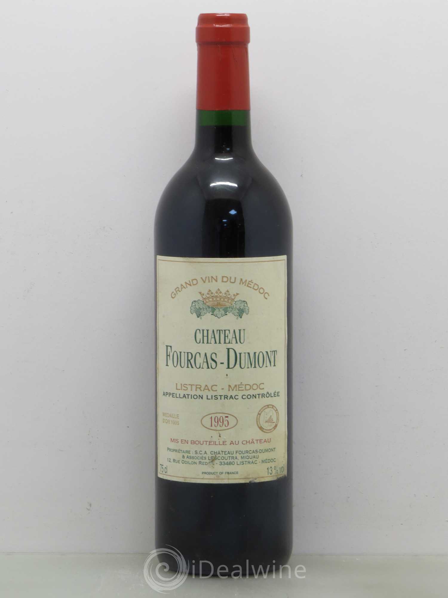 Listrac Château Fourcas Dumont (sans prix de réserve) 1995 - Posten von 1 Flasche - 0