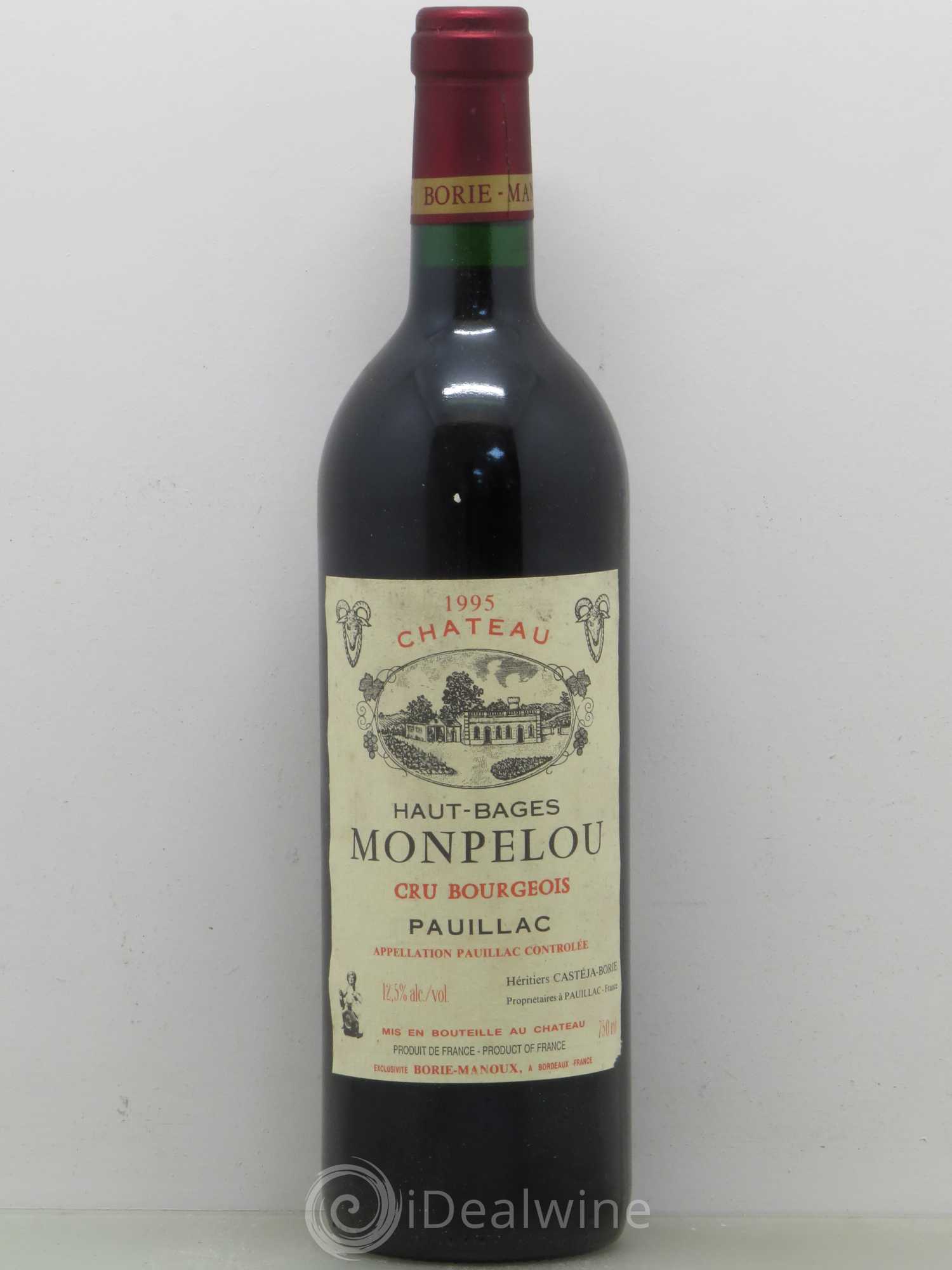 Château Haut Bages Monpelou Cru Bourgeois 1995 - Lot de 1 bouteille - 0