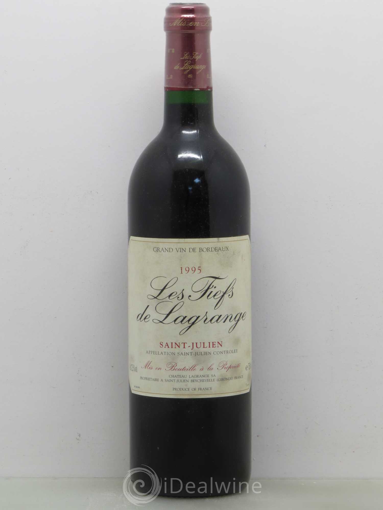Les Fiefs de Lagrange Second Vin 1995 - Lot de 1 bouteille - 0