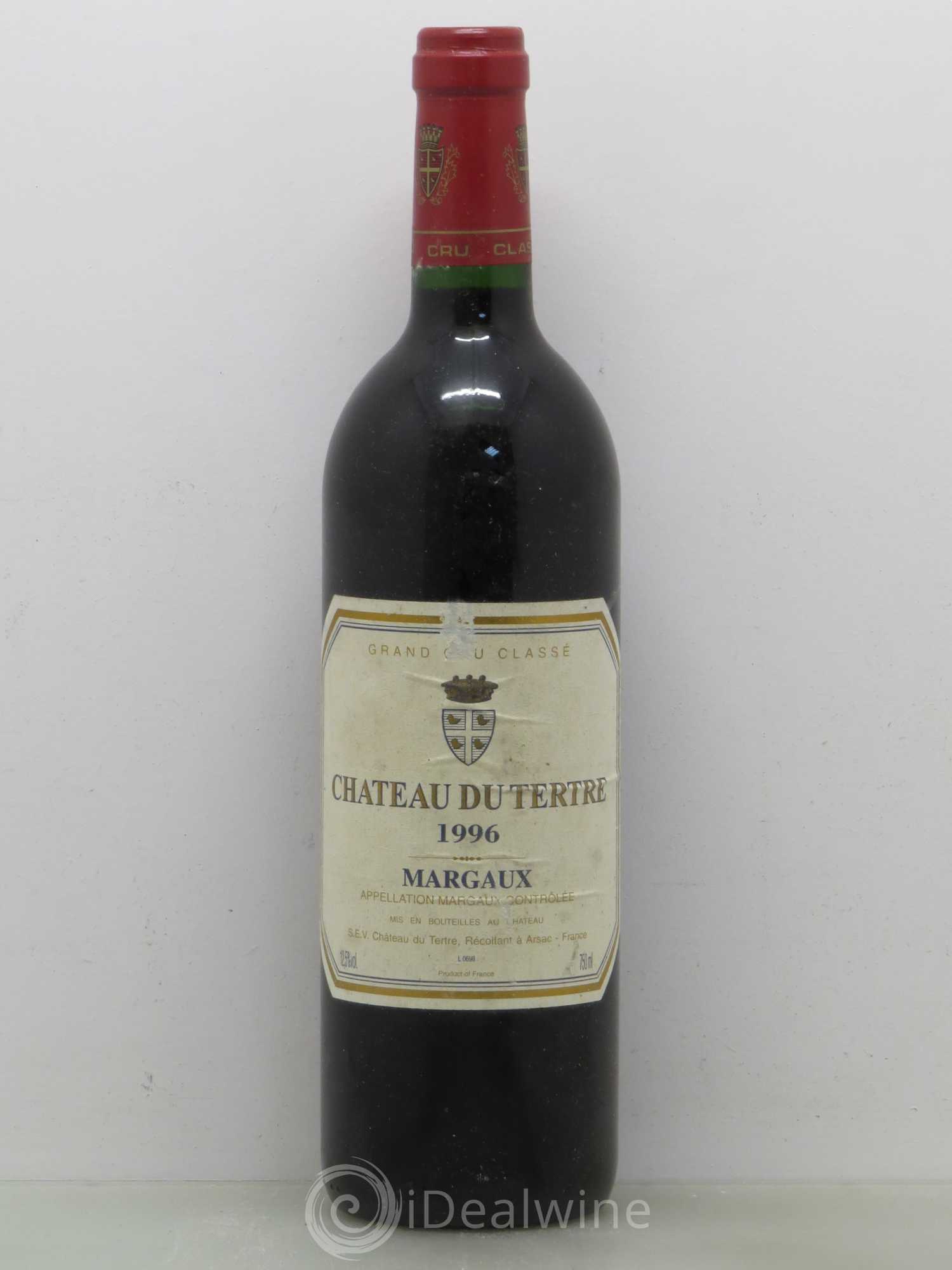 Château du Tertre 5ème Grand Cru Classé 1996 - Lot de 1 bouteille - 0