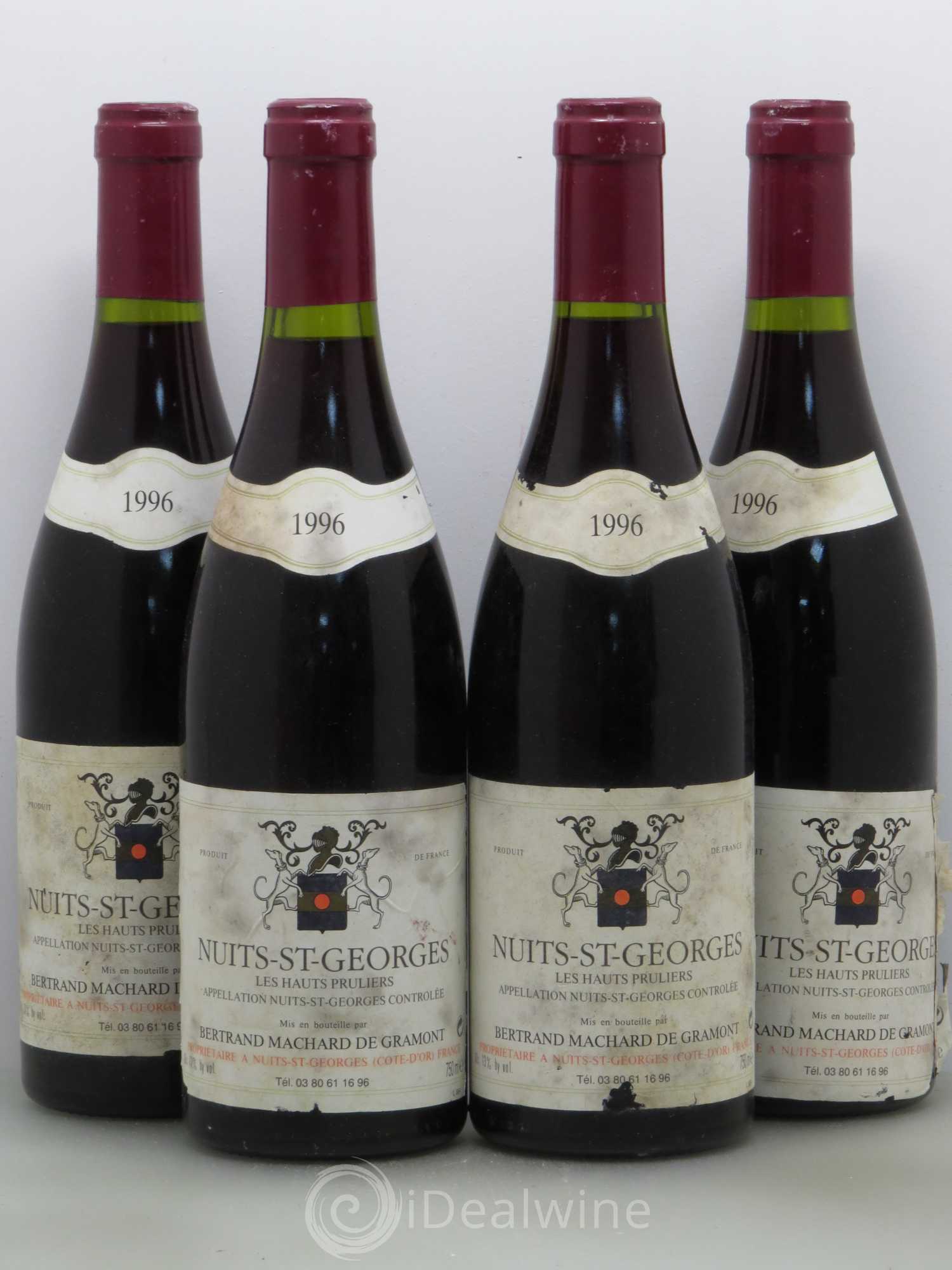 Nuits-Saint-Georges 1er Cru Machard De Gramont Les Hauts Pruliers 1996 - Posten von 4 Flaschen - 0