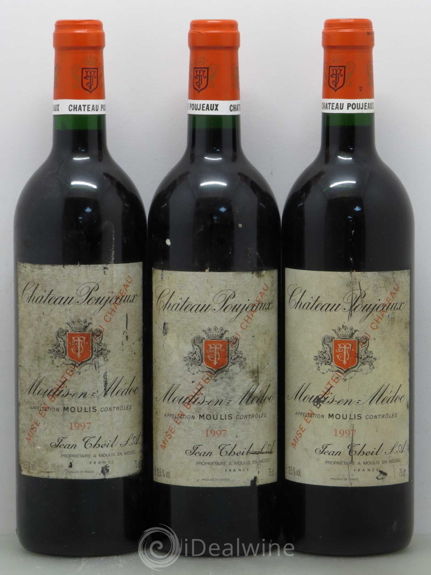 Château Poujeaux 1997 - Lot de 3 bouteilles - 0