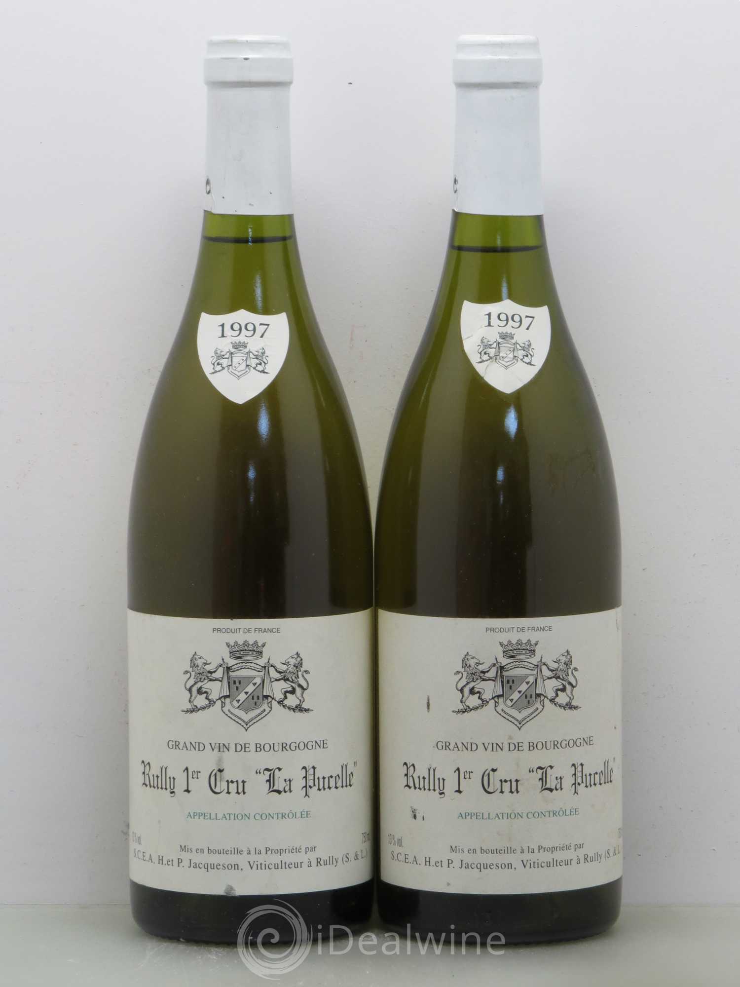 Rully 1er Cru La Pucelle Paul & Marie Jacqueson 1997 - Lot de 2 bouteilles - 0