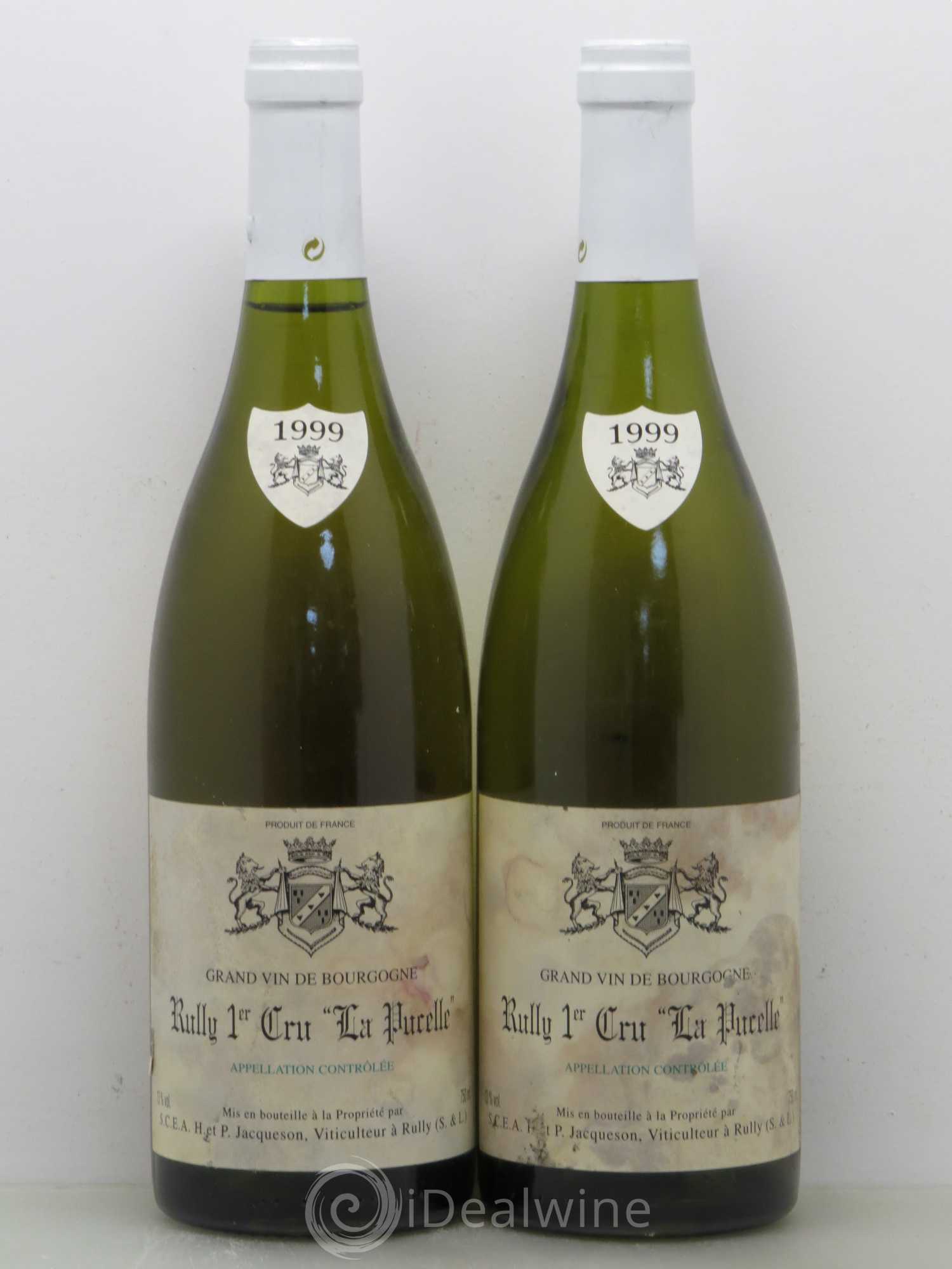 Rully 1er Cru La Pucelle Paul & Marie Jacqueson 1999 - Lot de 2 bouteilles - 0