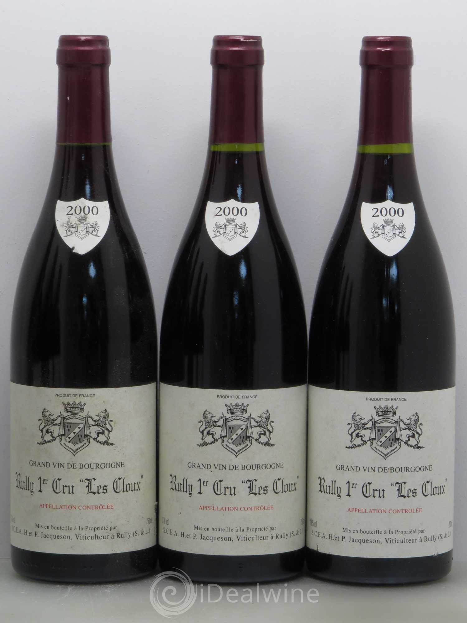 Rully 1er Cru Les Cloux Paul & Marie Jacqueson 2000 - Lot de 6 bouteilles - 1