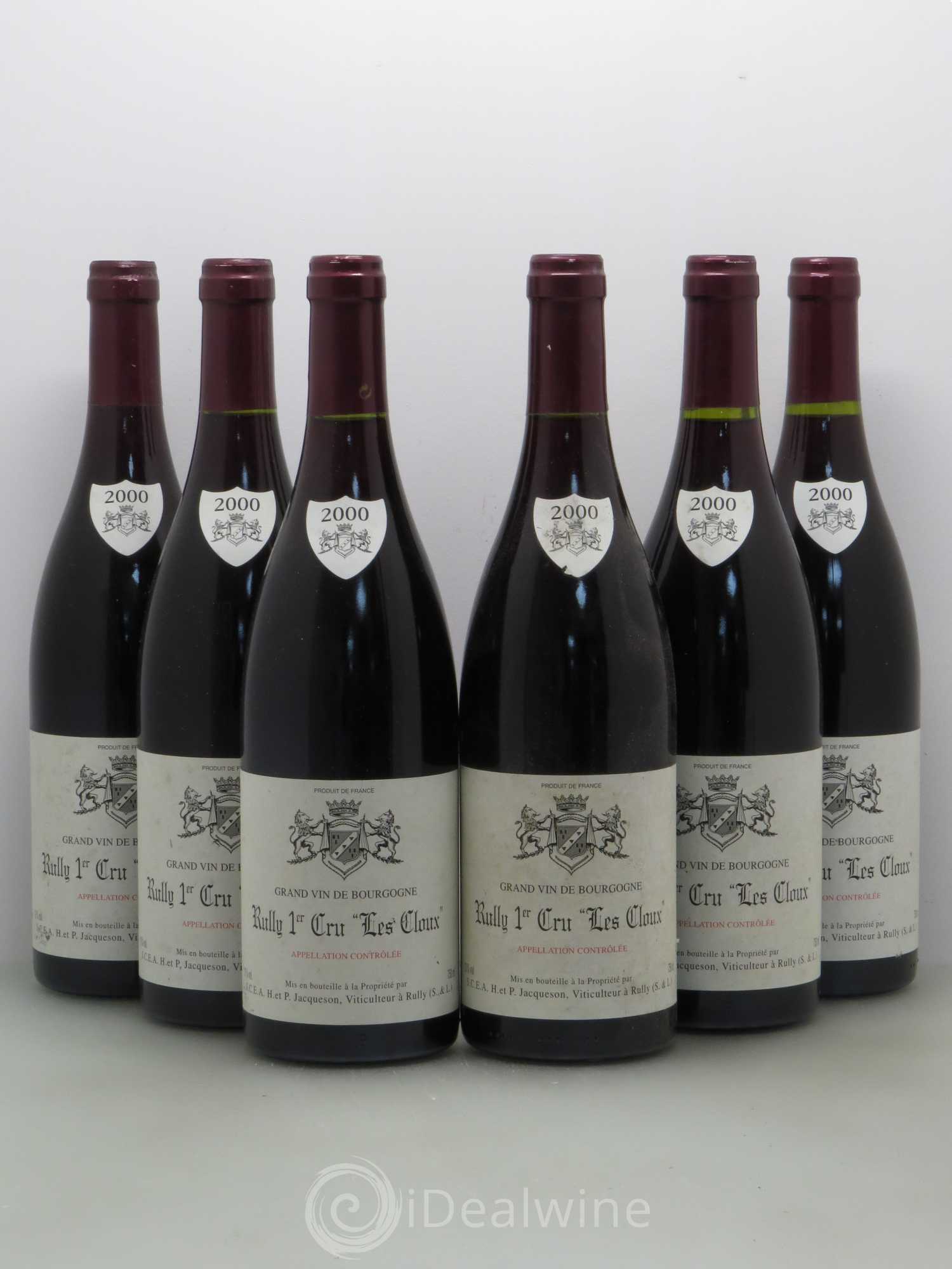 Rully 1er Cru Les Cloux Paul & Marie Jacqueson 2000 - Lot de 6 bouteilles - 0