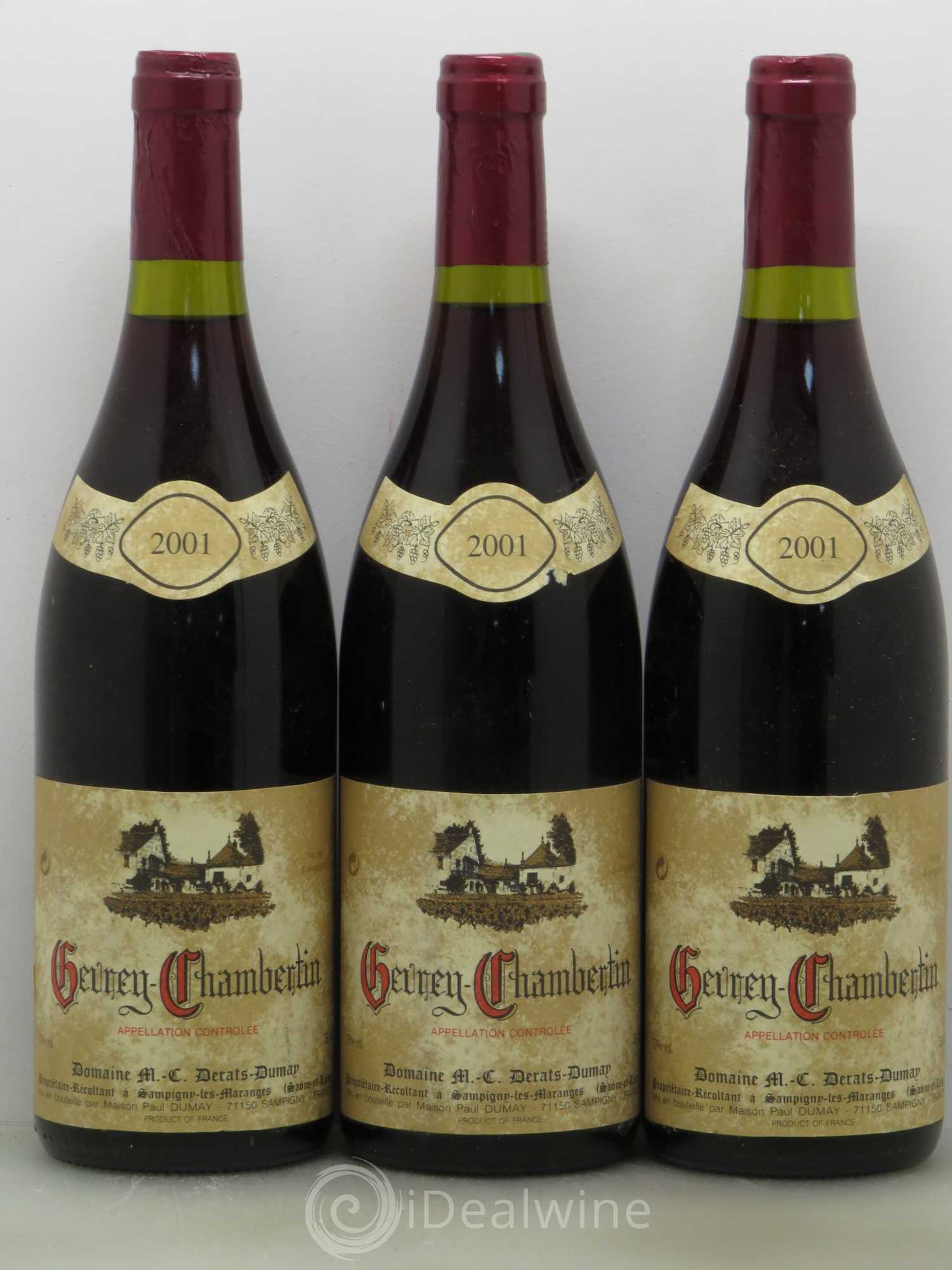 Gevrey-Chambertin Derats Dumay 2001 - Lot de 6 bouteilles - 1