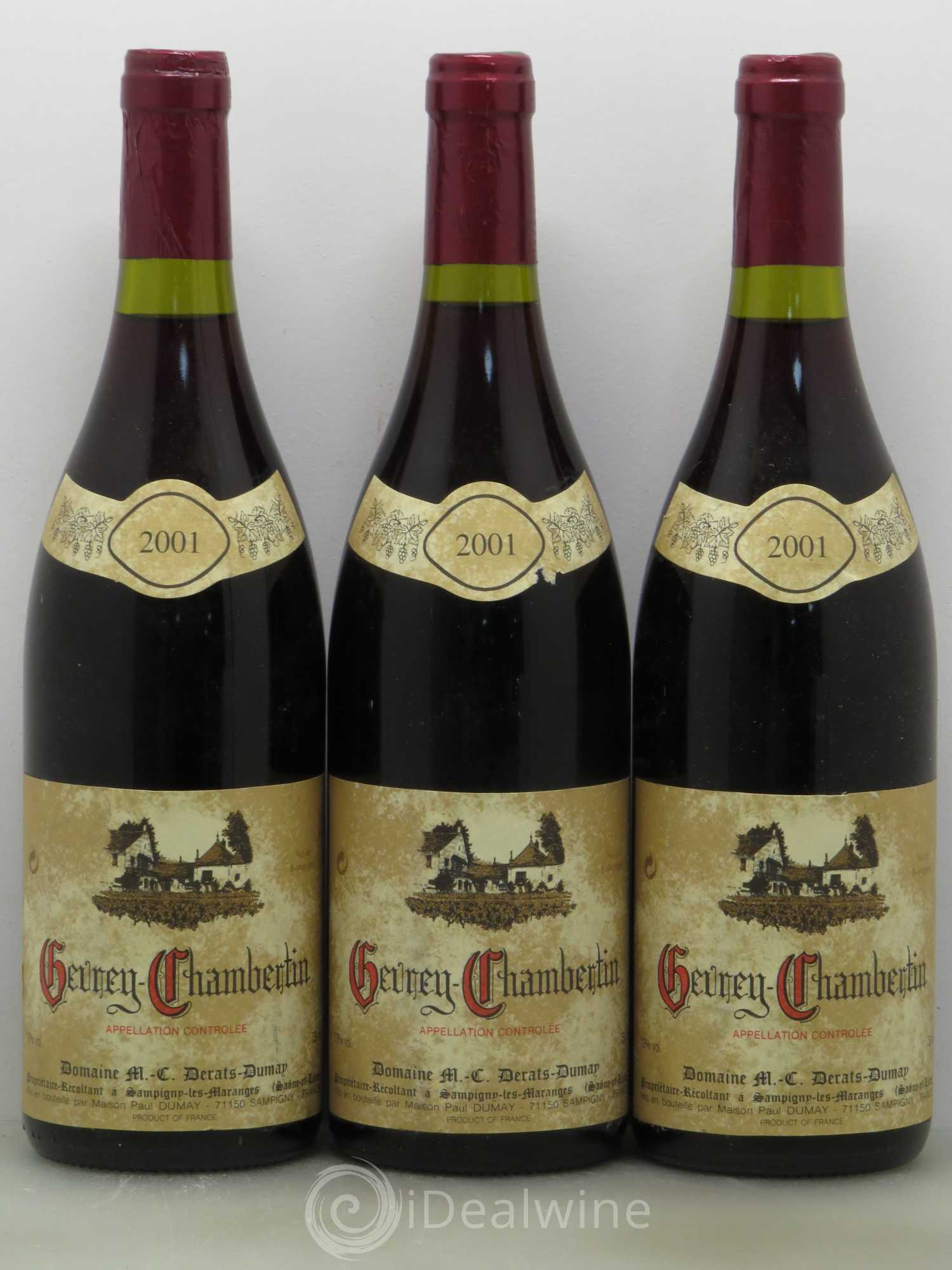 Gevrey-Chambertin Derats Dumay 2001 - Lot de 6 bouteilles - 2