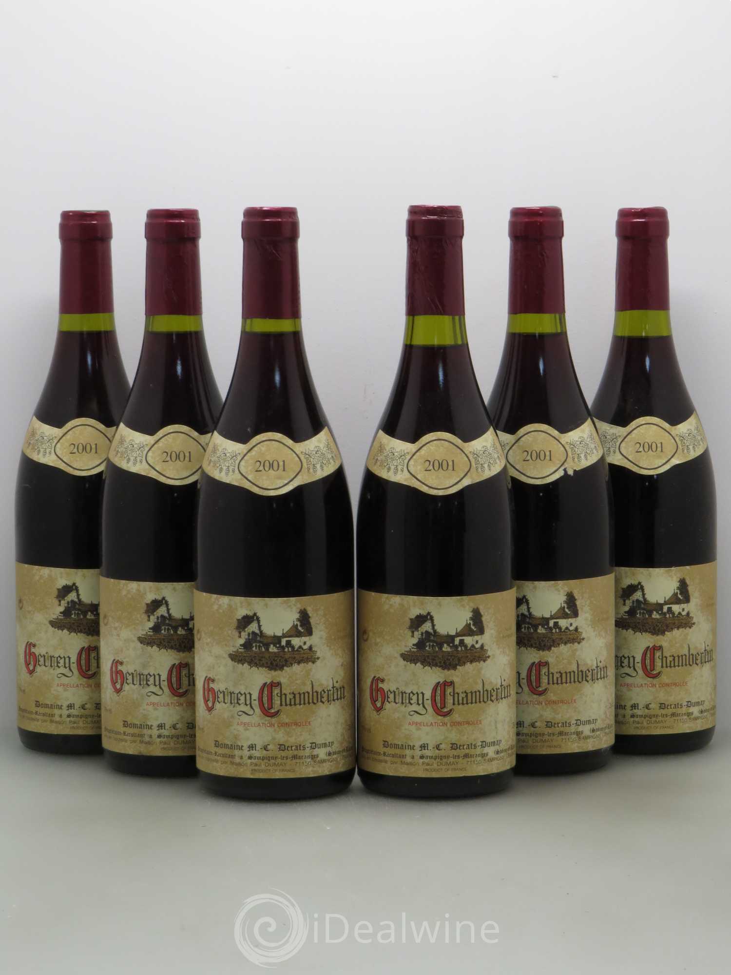 Gevrey-Chambertin Derats Dumay 2001 - Lot de 6 bouteilles - 0