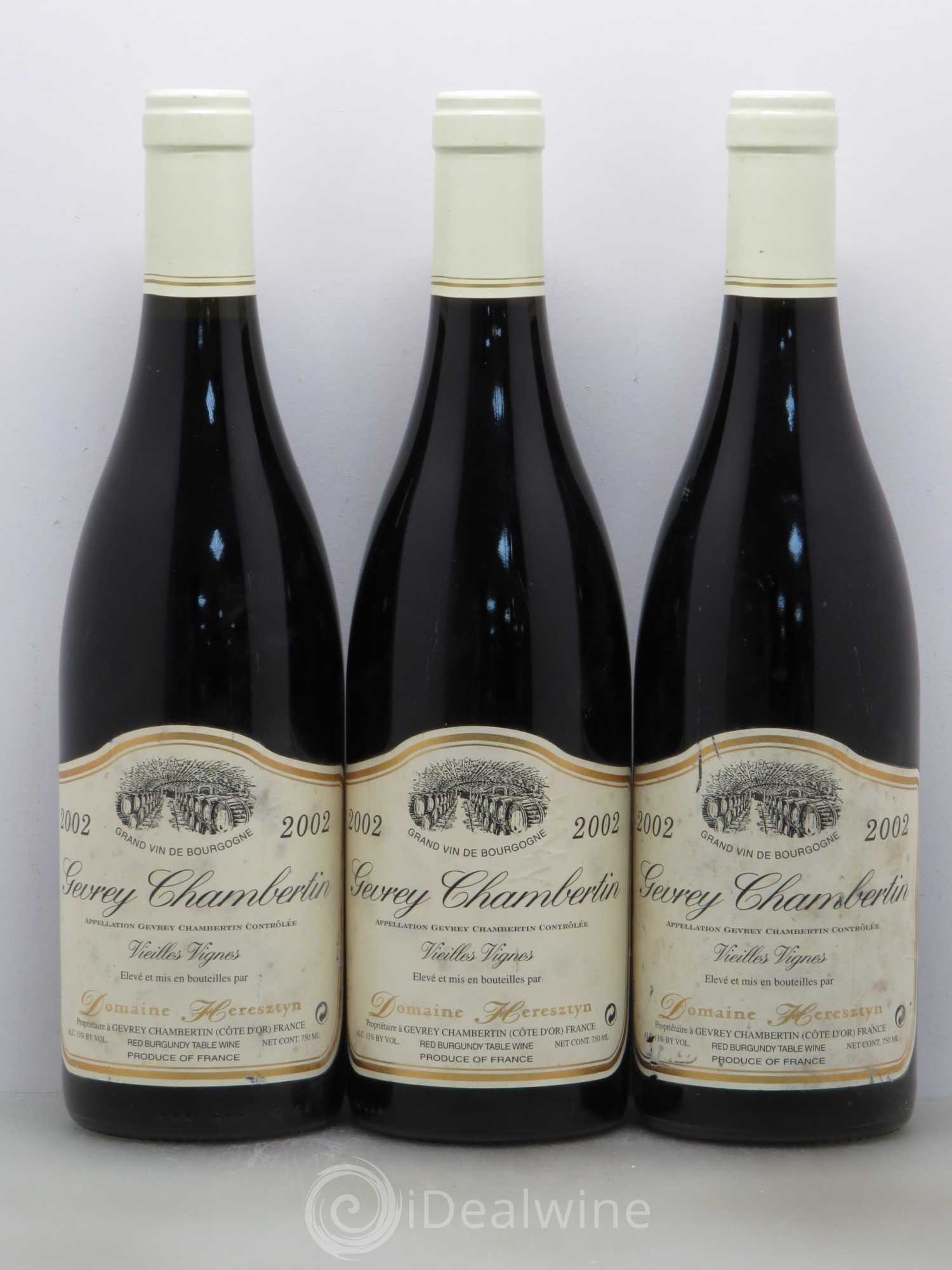 Gevrey-Chambertin Heresztyn Vieilles Vignes 2002 - Posten von 6 Flaschen - 2