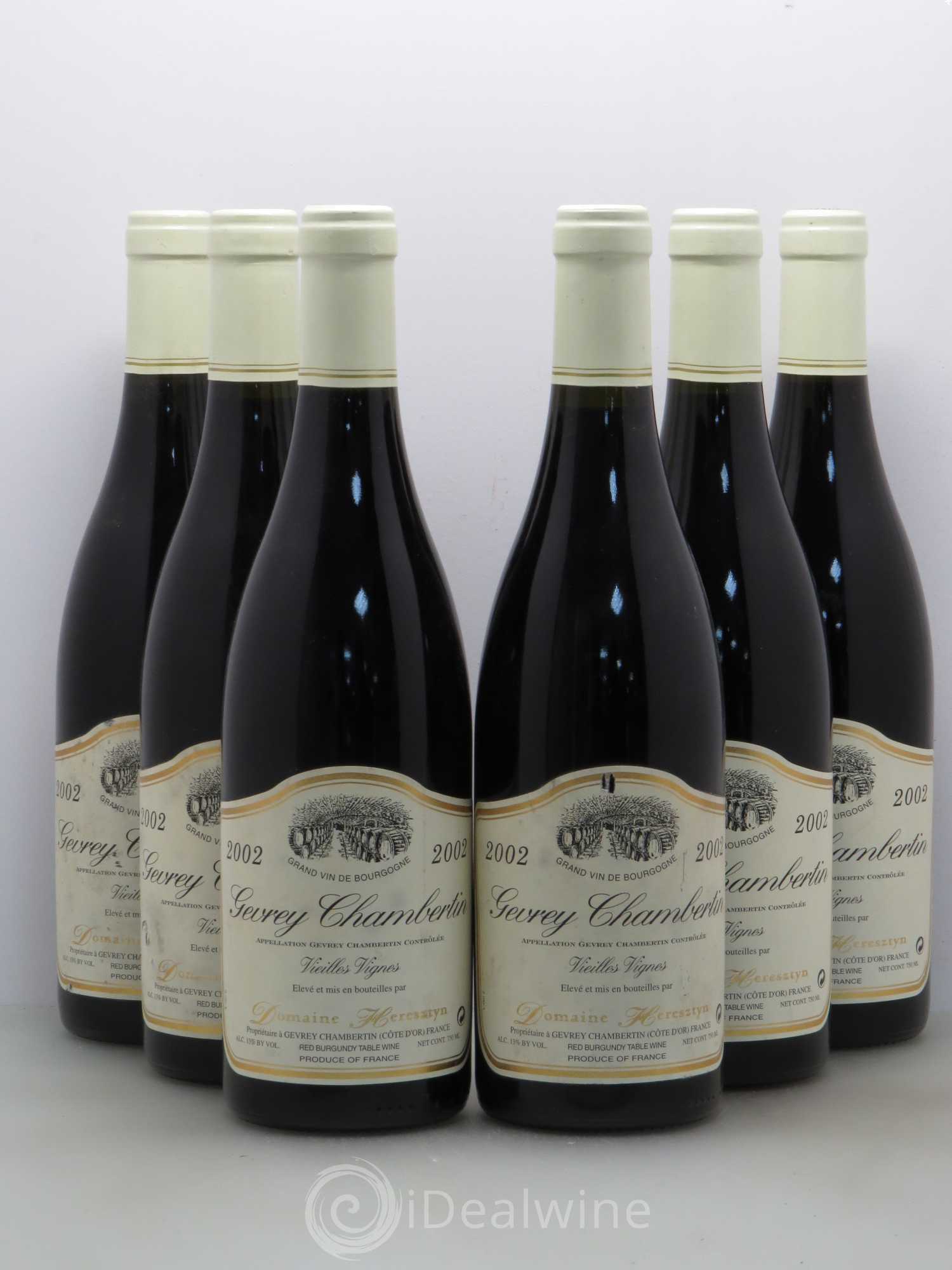Gevrey-Chambertin Heresztyn Vieilles Vignes 2002 - Posten von 6 Flaschen - 0