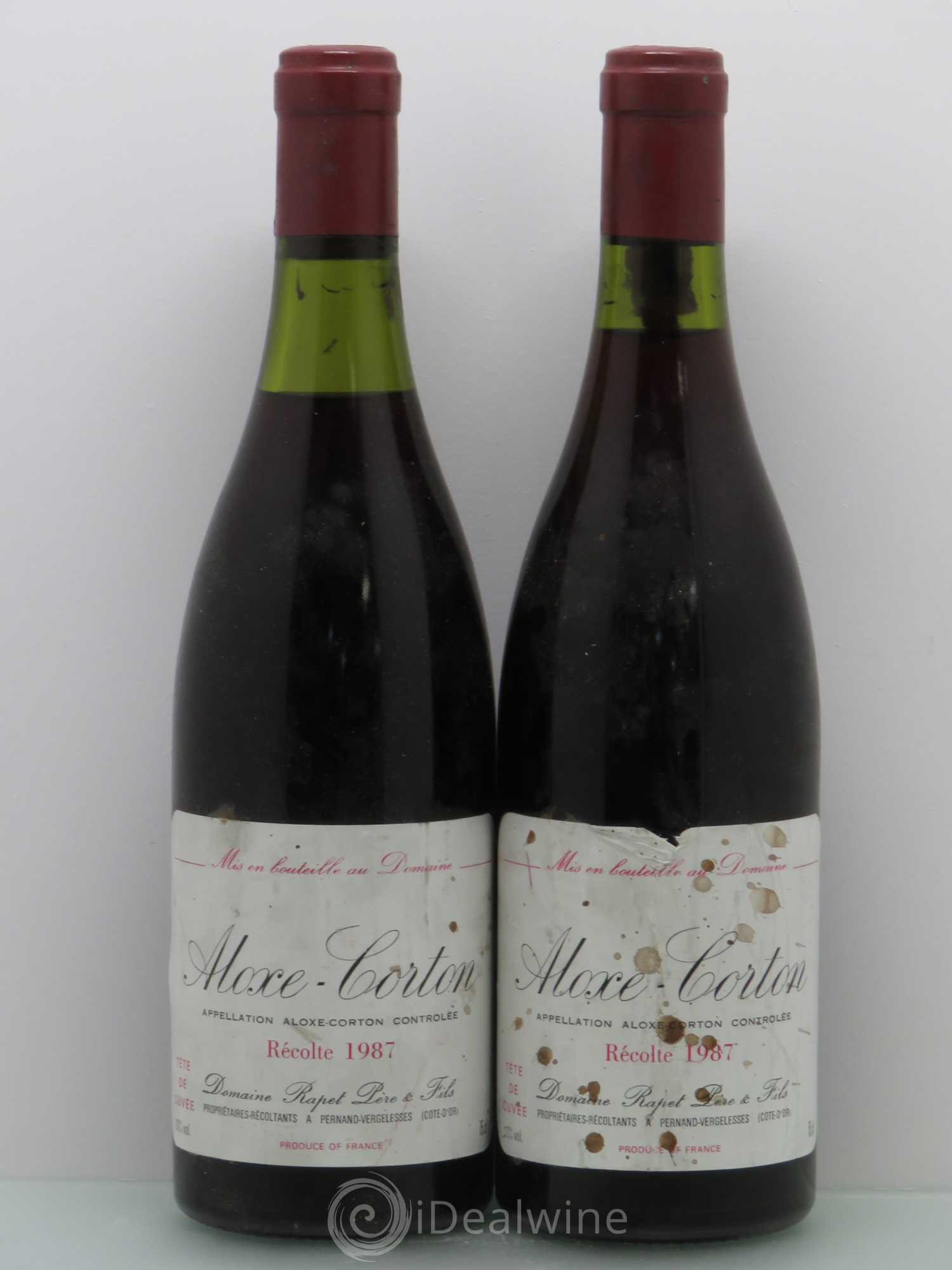 Aloxe-Corton Rapet 1987 - Lot de 2 bouteilles - 0