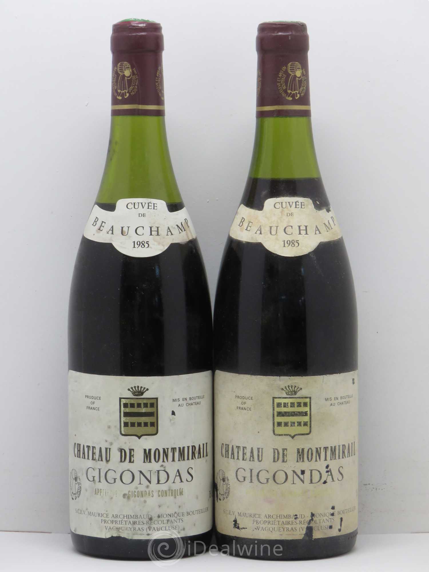 Gigondas Château De Montmirail Cuvée de Beauchamp 1985 - Posten von 2 Flaschen - 0