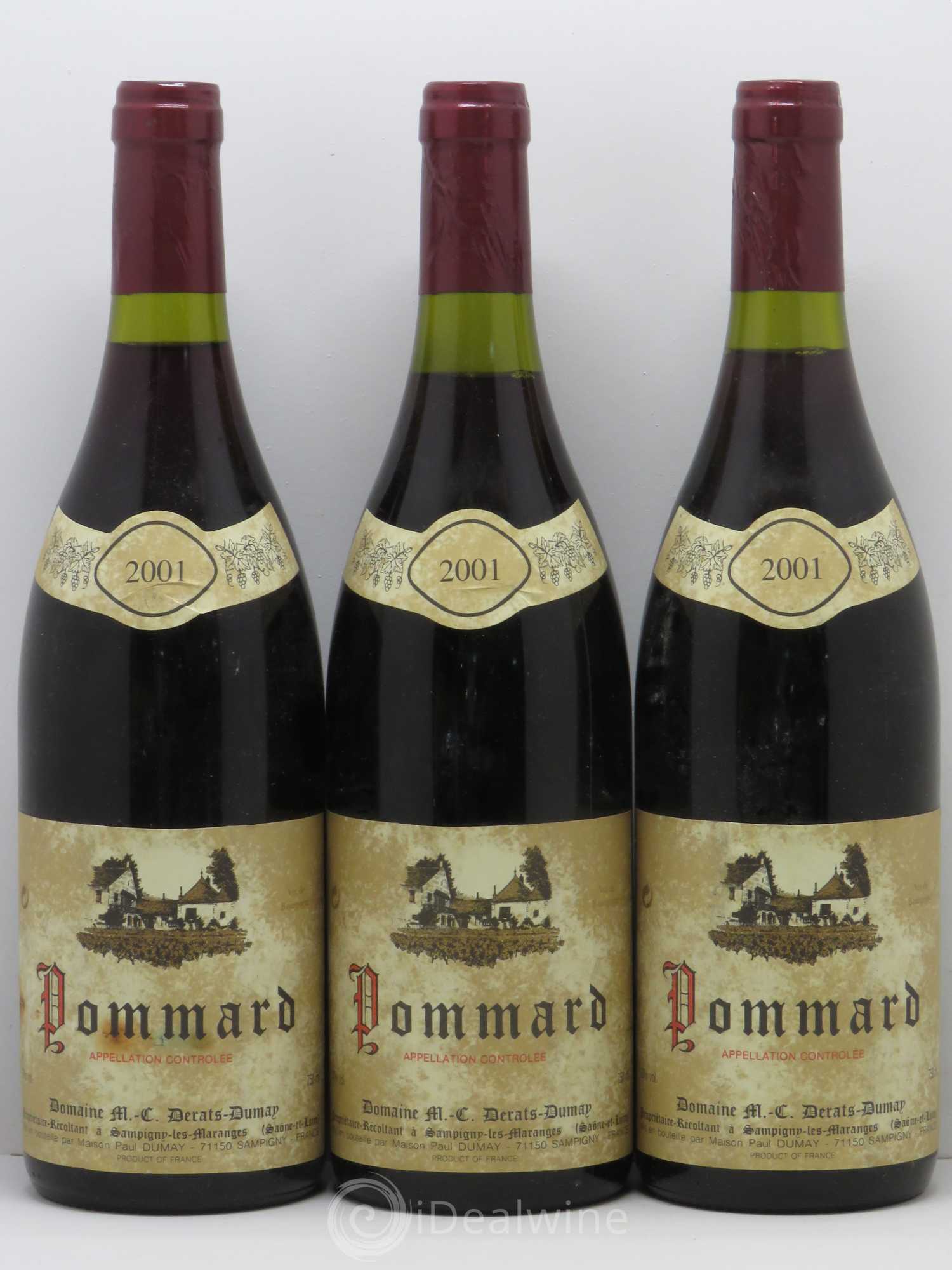Pommard Derats Dumay 2001 - Posten von 3 Flaschen - 0
