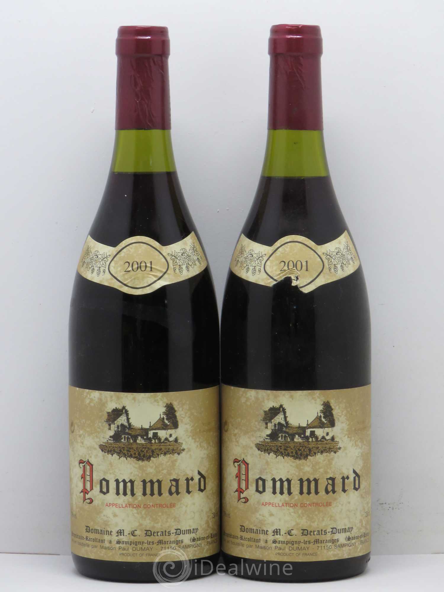 Pommard Derats Dumay 2001 - Posten von 2 Flaschen - 0