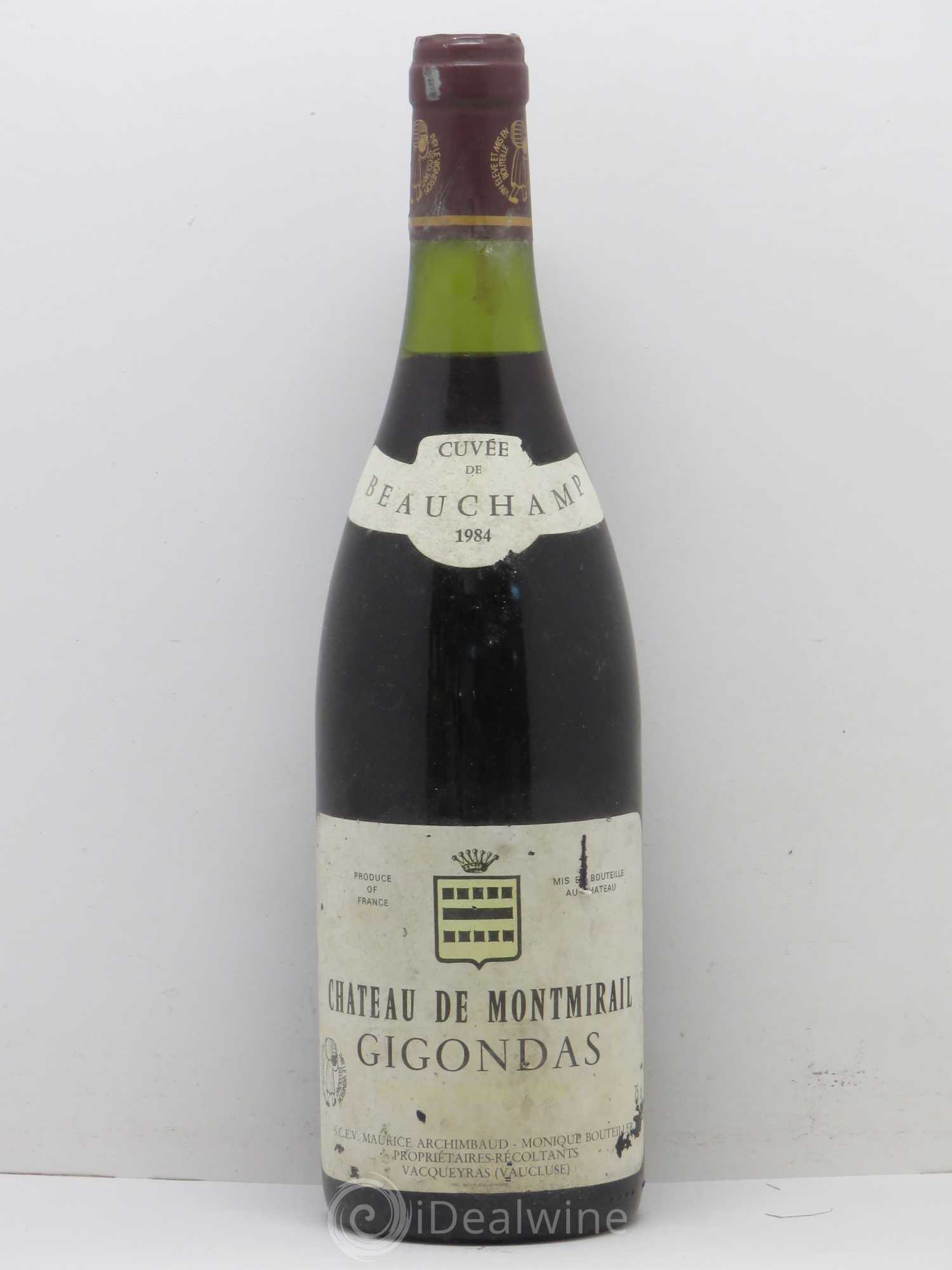 Gigondas Château De Montmirail Cuvée de Beauchamp 1984 - Posten von 1 Flasche - 0