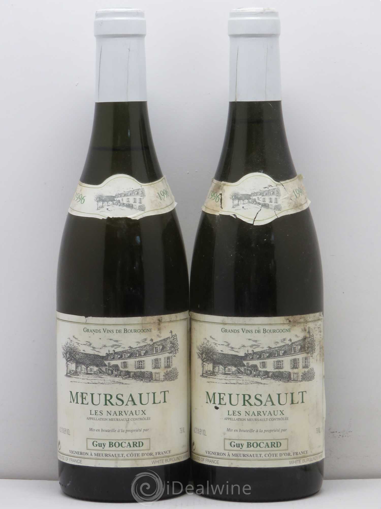 Meursault Les Narvaux Guy Bocard (sans prix de réserve) 1996 - Posten von 2 Flaschen - 0