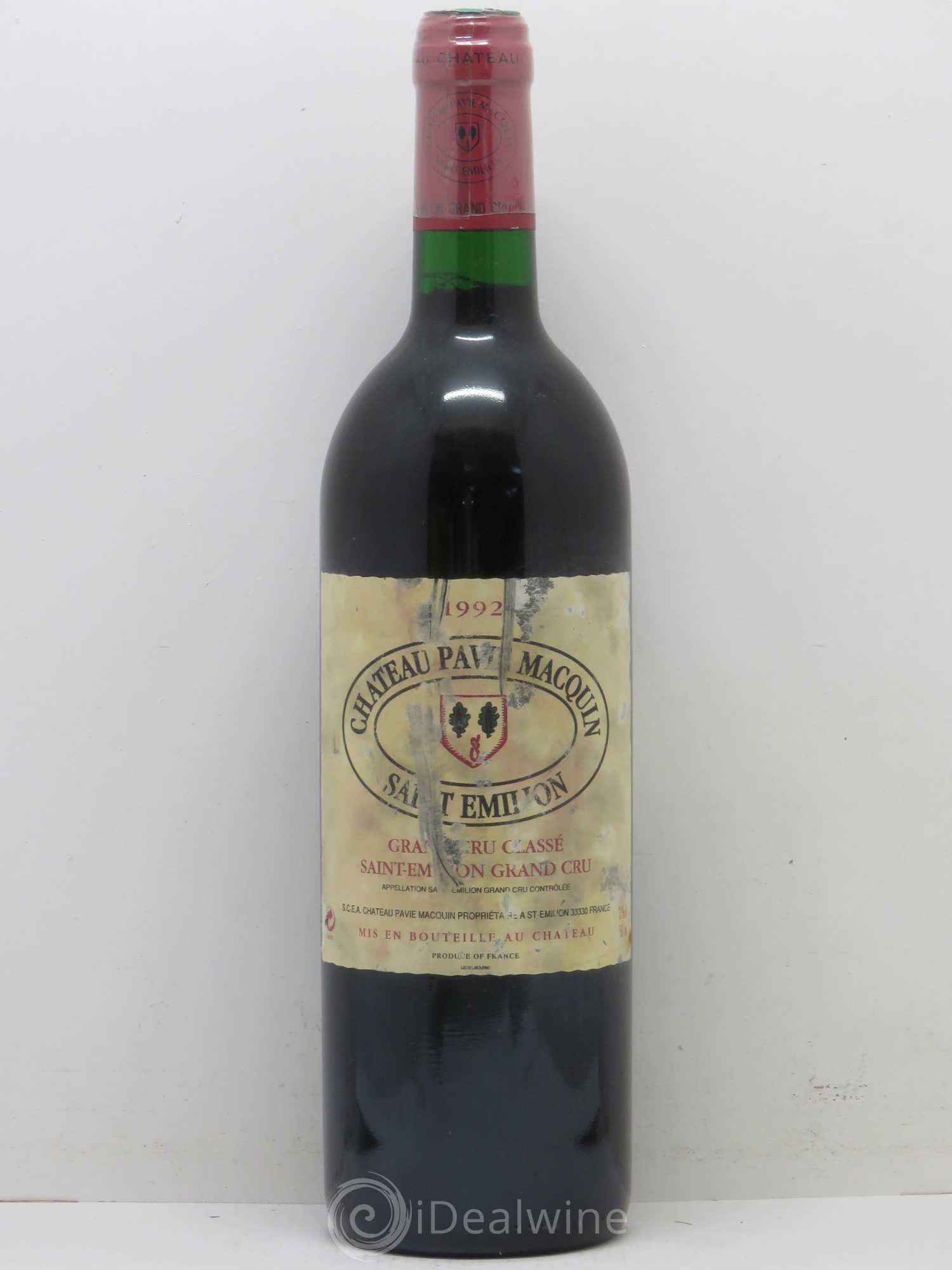 Château Pavie Macquin 1er Grand Cru Classé B 1992 - Lot de 1 bouteille - 0