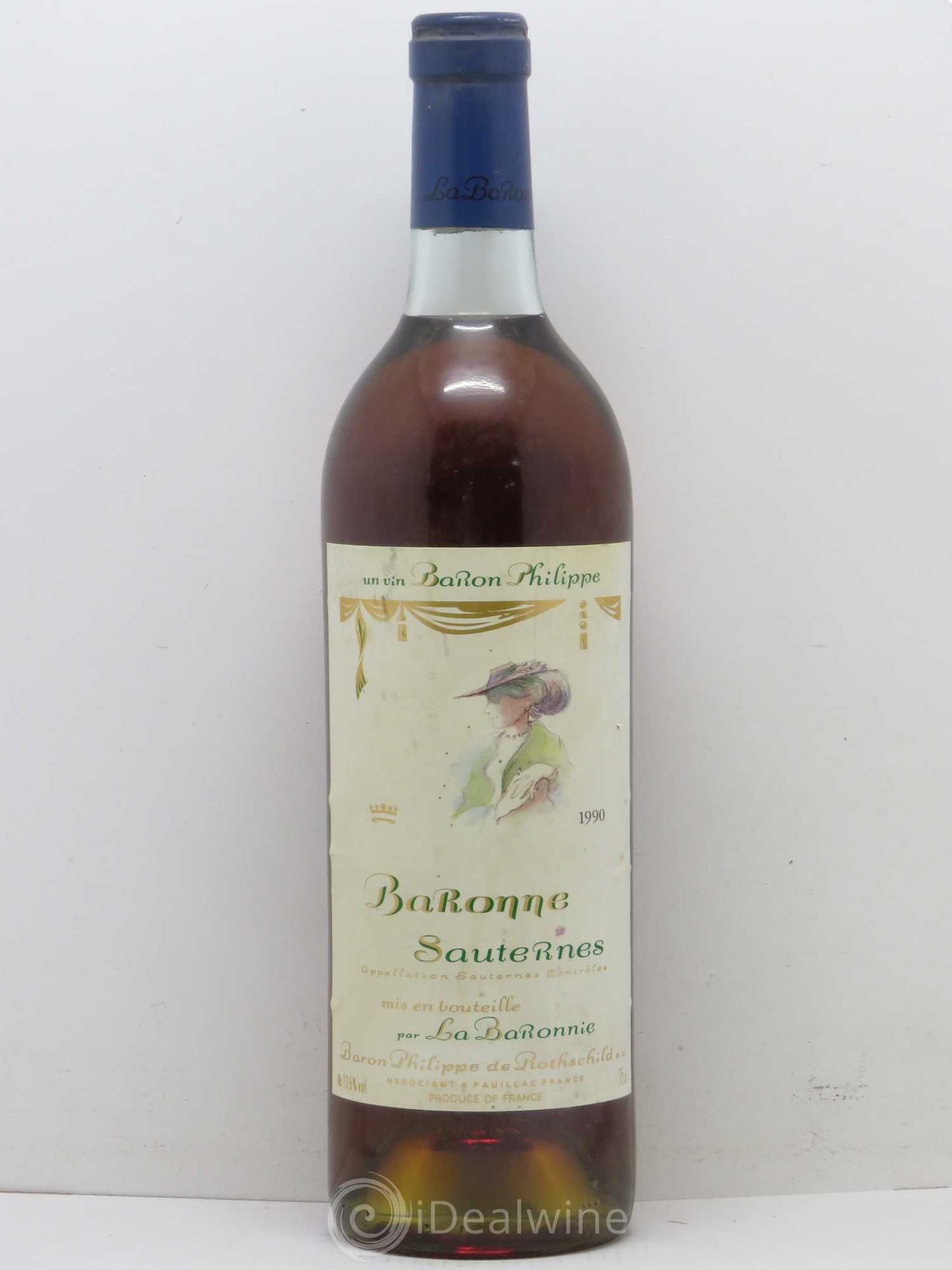 Sauternes Baronne B. P De Rotchild 1990 - Posten von 1 Flasche - 0
