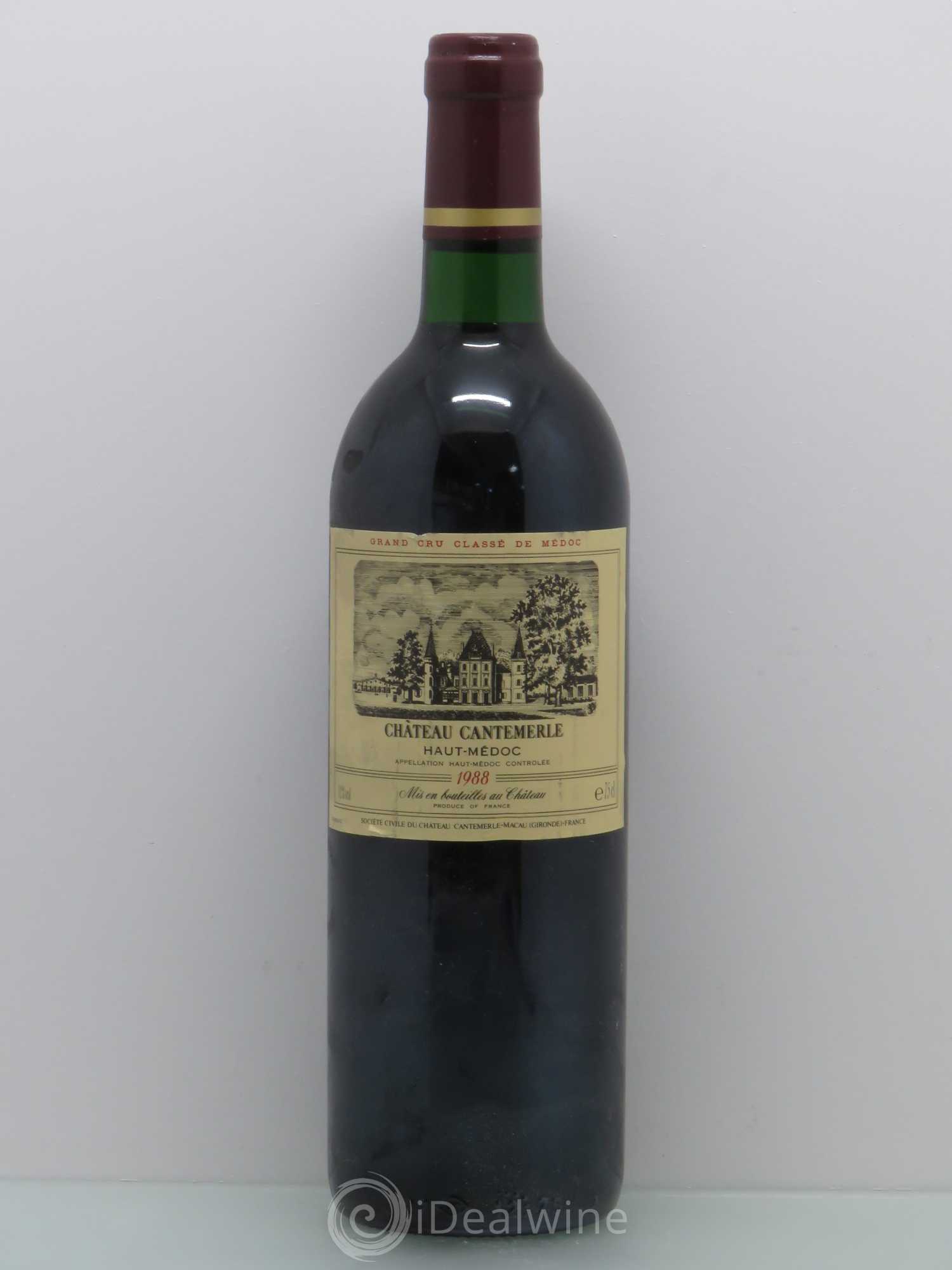 Château Cantemerle 5ème Grand Cru Classé 1988 - Lot de 1 bouteille - 0