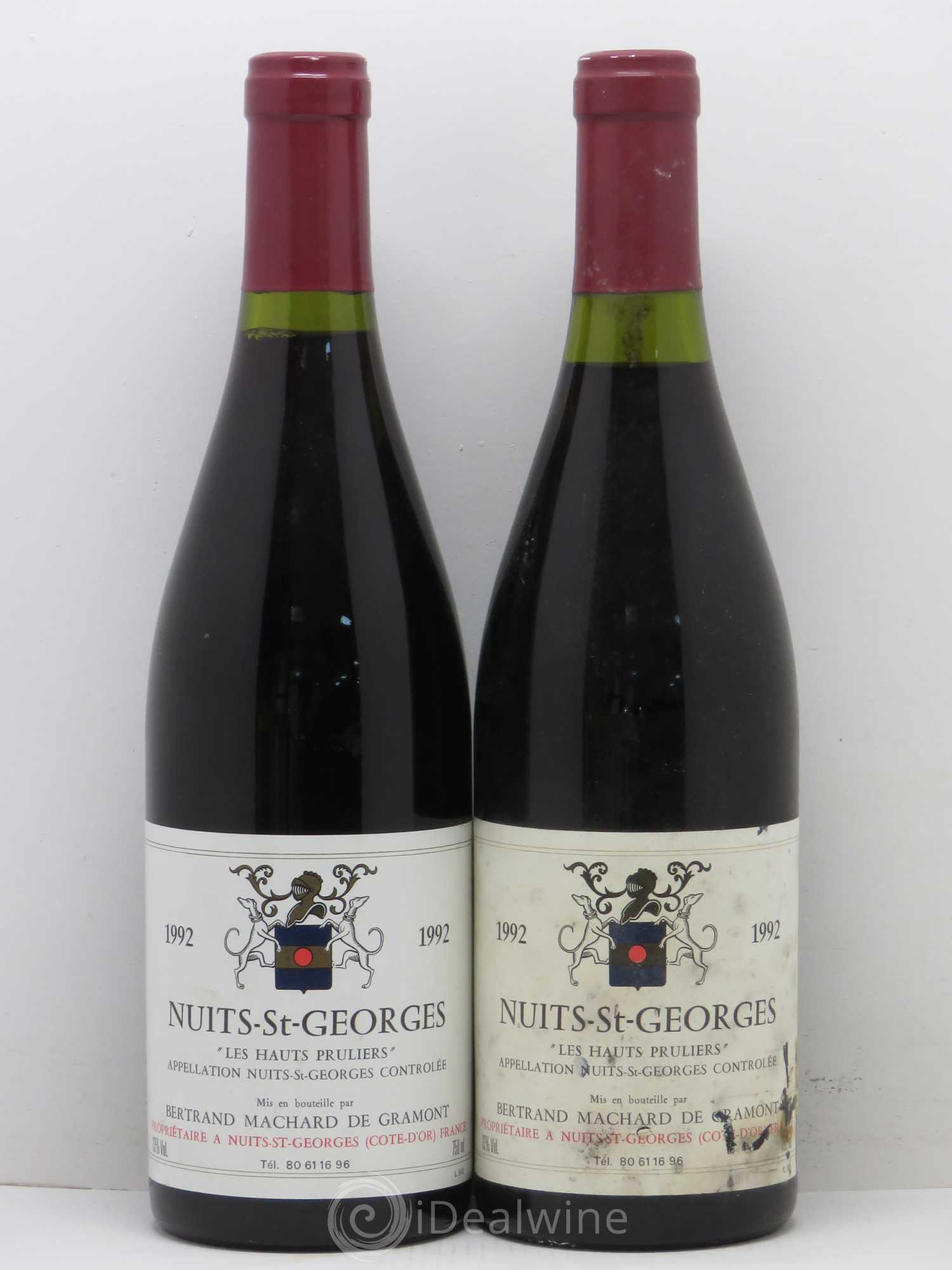 Nuits-Saint-Georges 1er Cru Les Hauts Pruliers Machard De Gramont 1992 - Posten von 2 Flaschen - 0