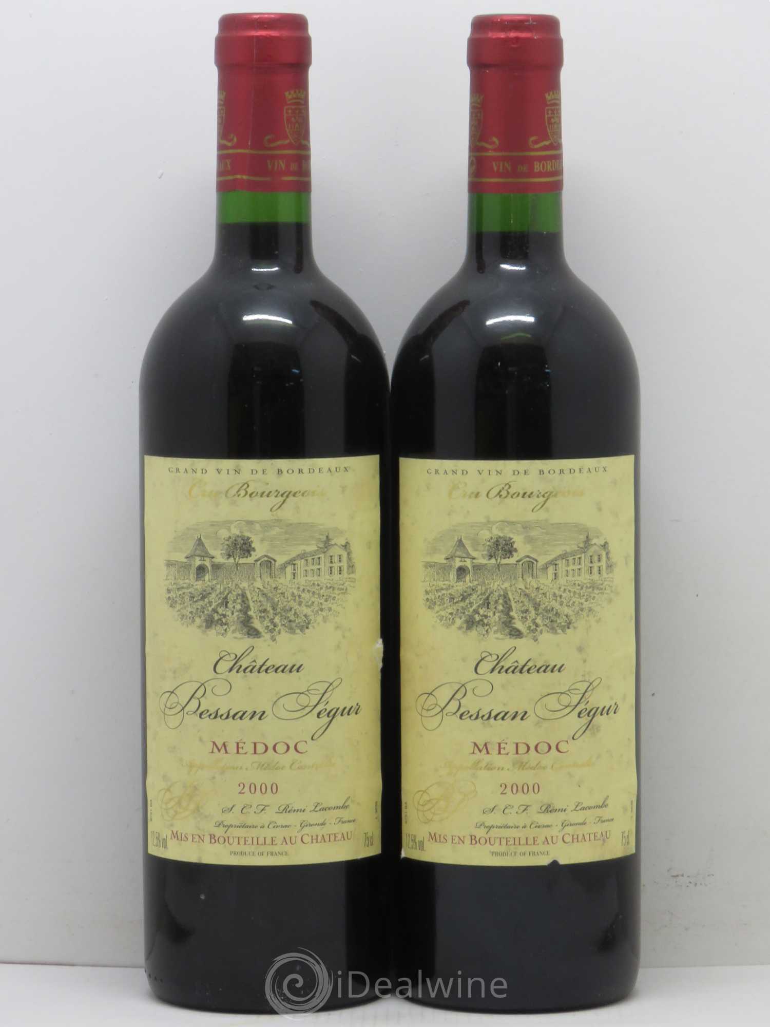 Médoc Château Bessan Ségur 2000 - Lot de 2 bouteilles - 0