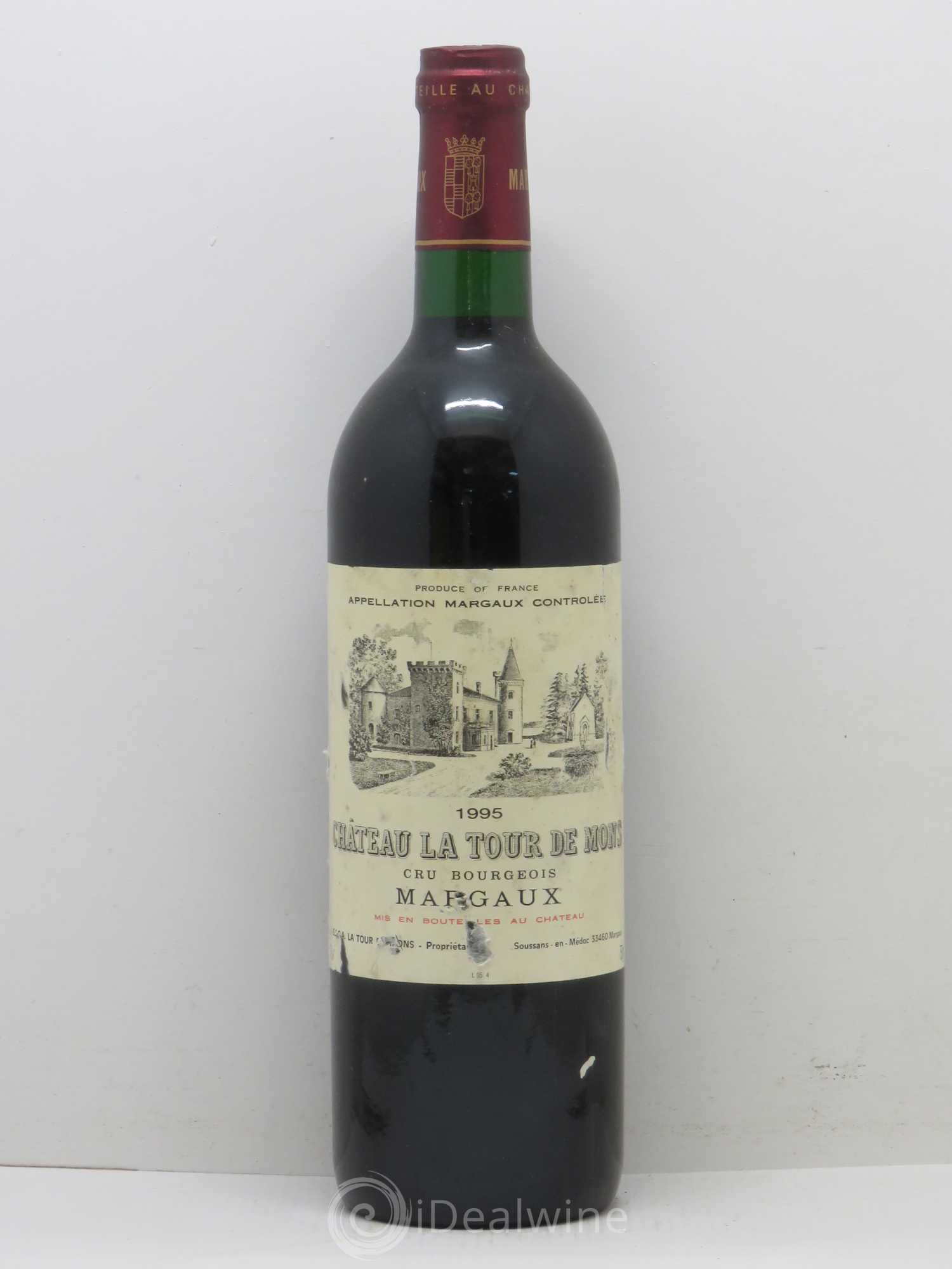 Château la Tour de Mons Cru Bourgeois 1995 - Lot de 1 bouteille - 0
