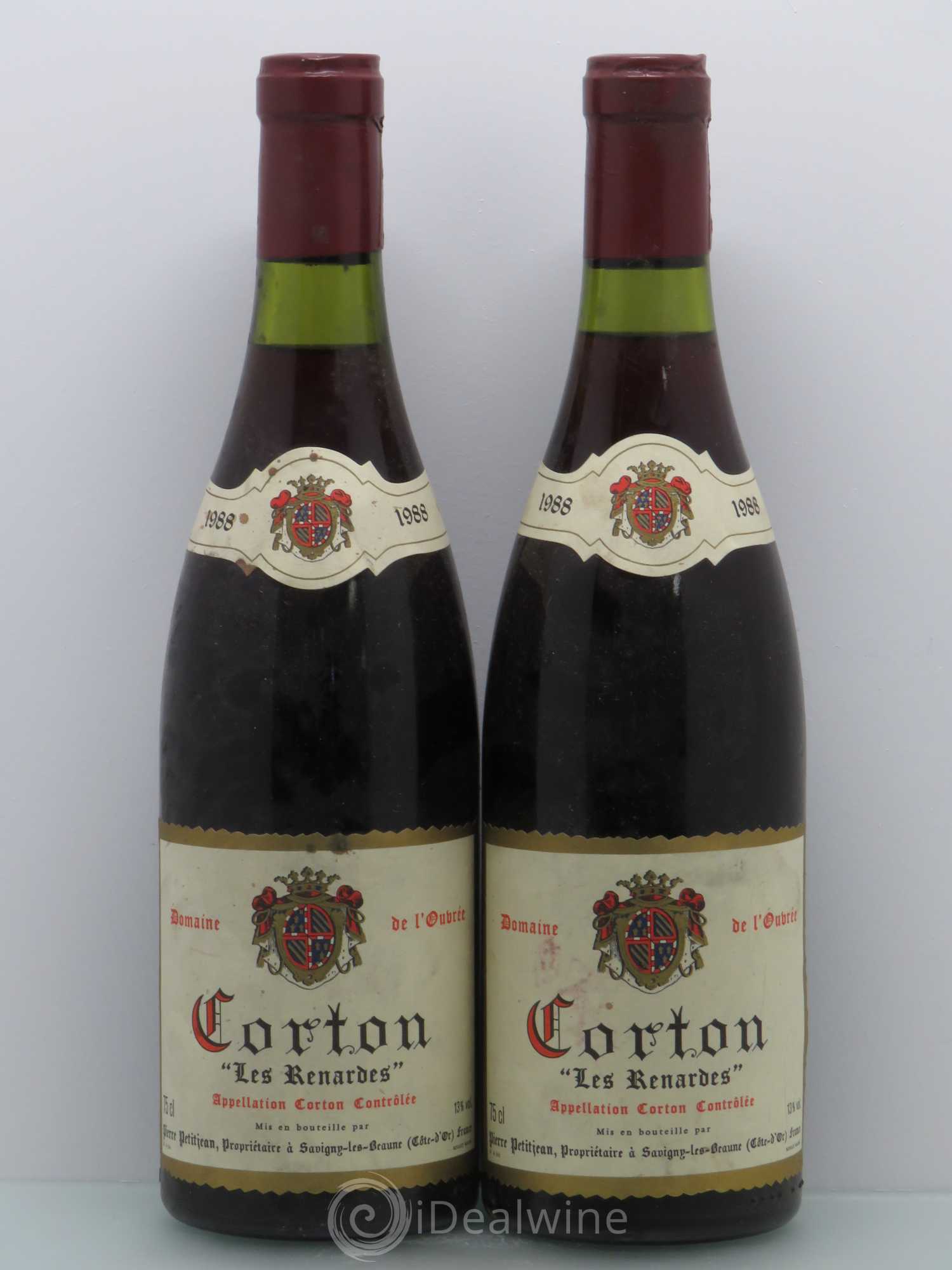 Corton Grand Cru Renardes Domaine De L'Oubree 1988 - Posten von 2 Flaschen - 0