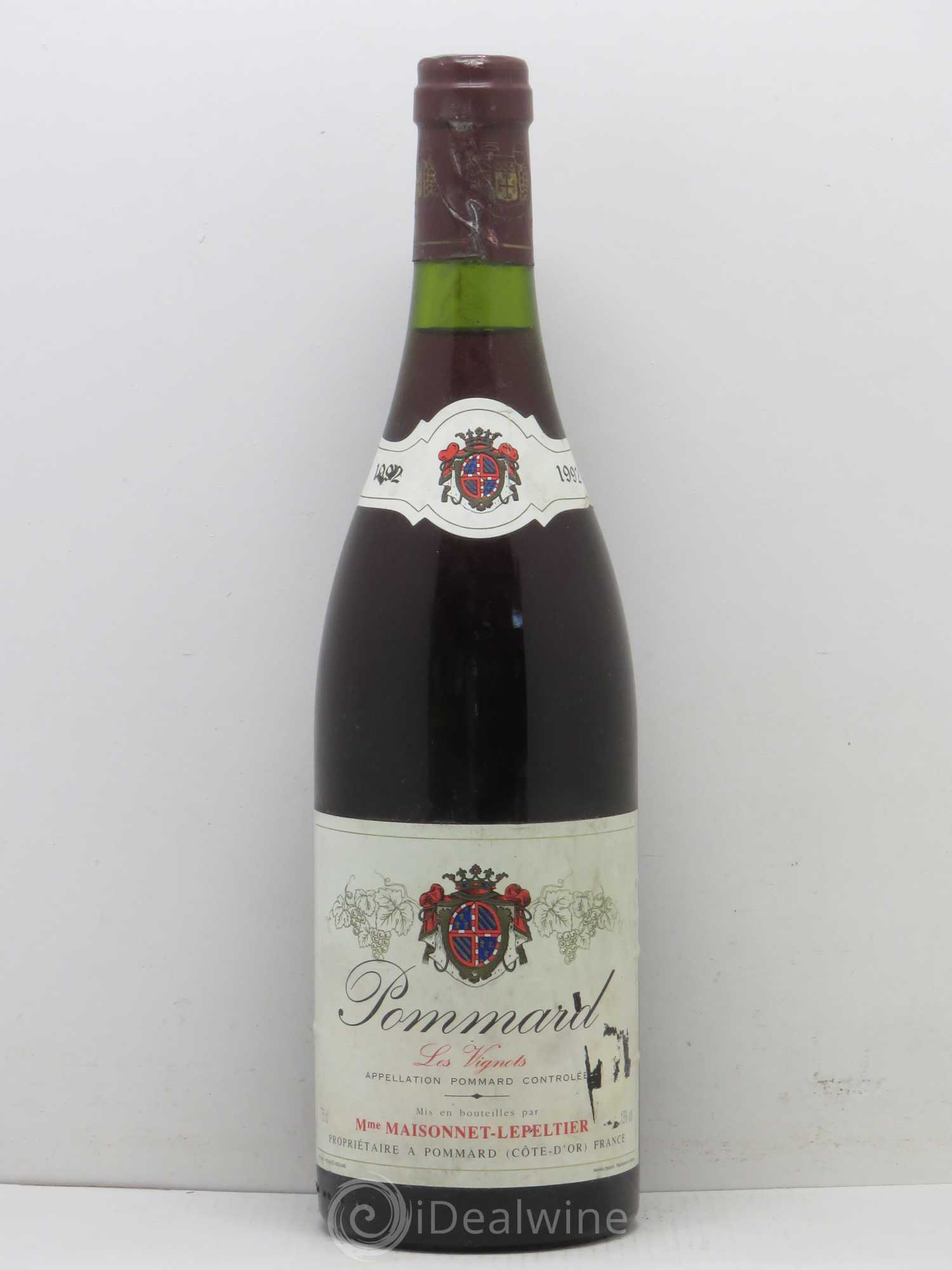 Pommard Maisonnet Lepeltier Les Vignots (sans prix de réserve) 1992 - Posten von 1 Flasche - 0
