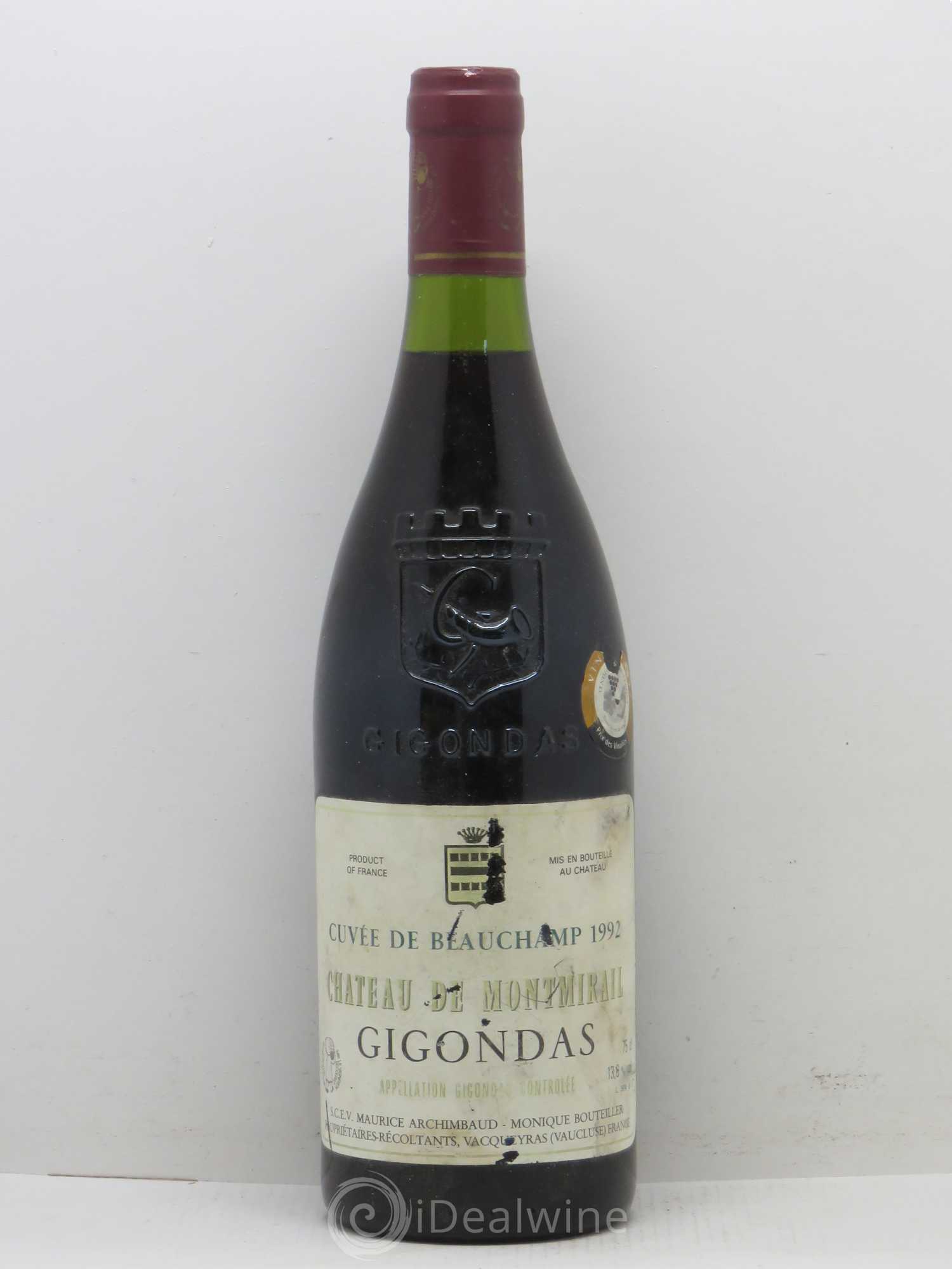 Gigondas Château De Montmirail Cuvée de Beauchamp 1992 - Posten von 1 Flasche - 0