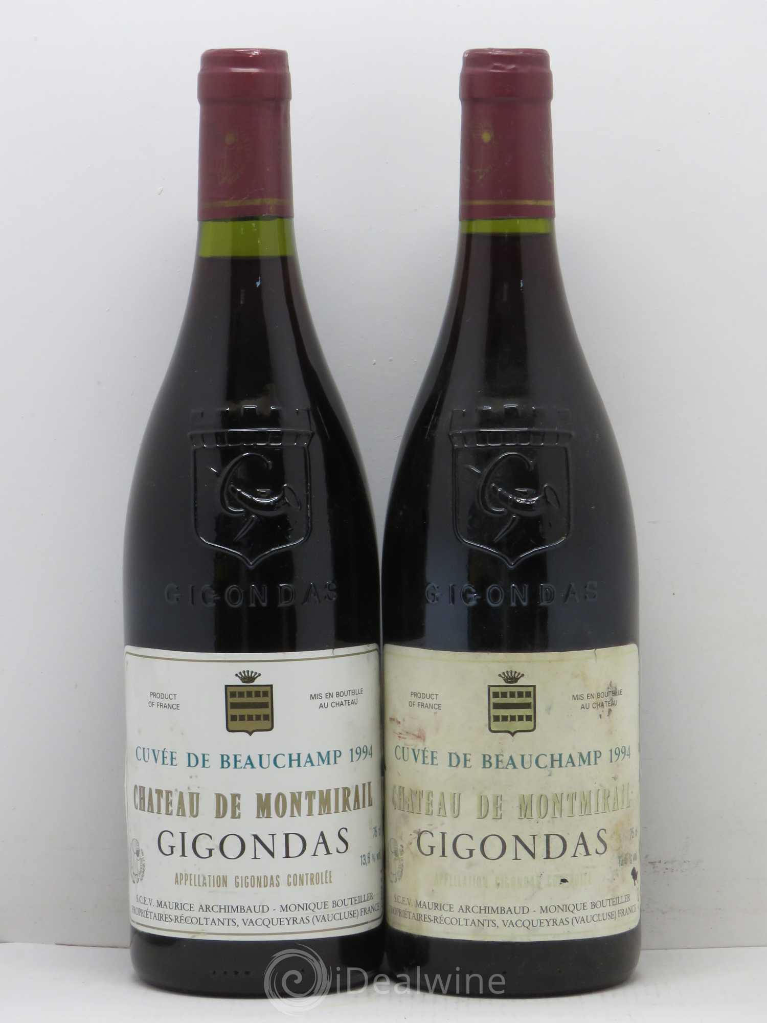 Gigondas Château De Montmirail Cuvée de Beauchamp 1994 - Posten von 2 Flaschen - 0