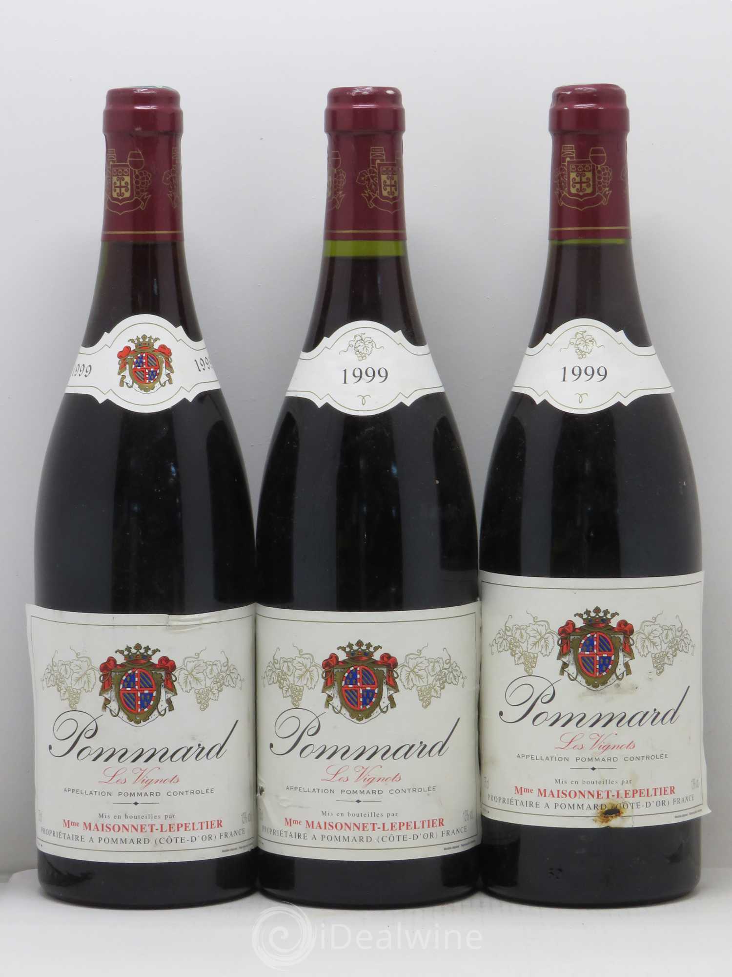 Pommard Maisonnet Lepeltier Les Vignots (sans prix de réserve) 1999 - Posten von 3 Flaschen - 0