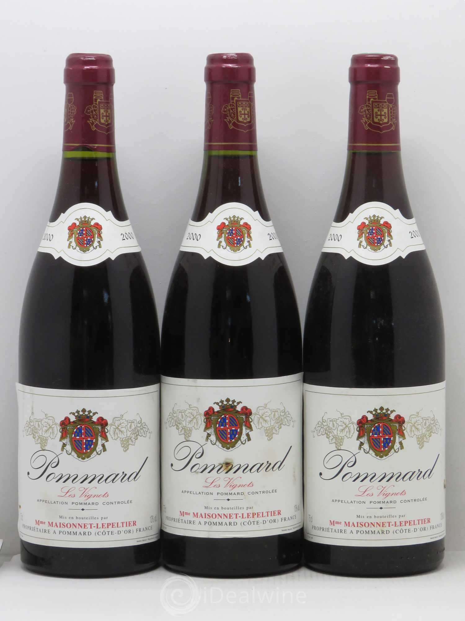 Pommard Maisonnet Lepeltier Les Vignots 2000 - Posten von 3 Flaschen - 0