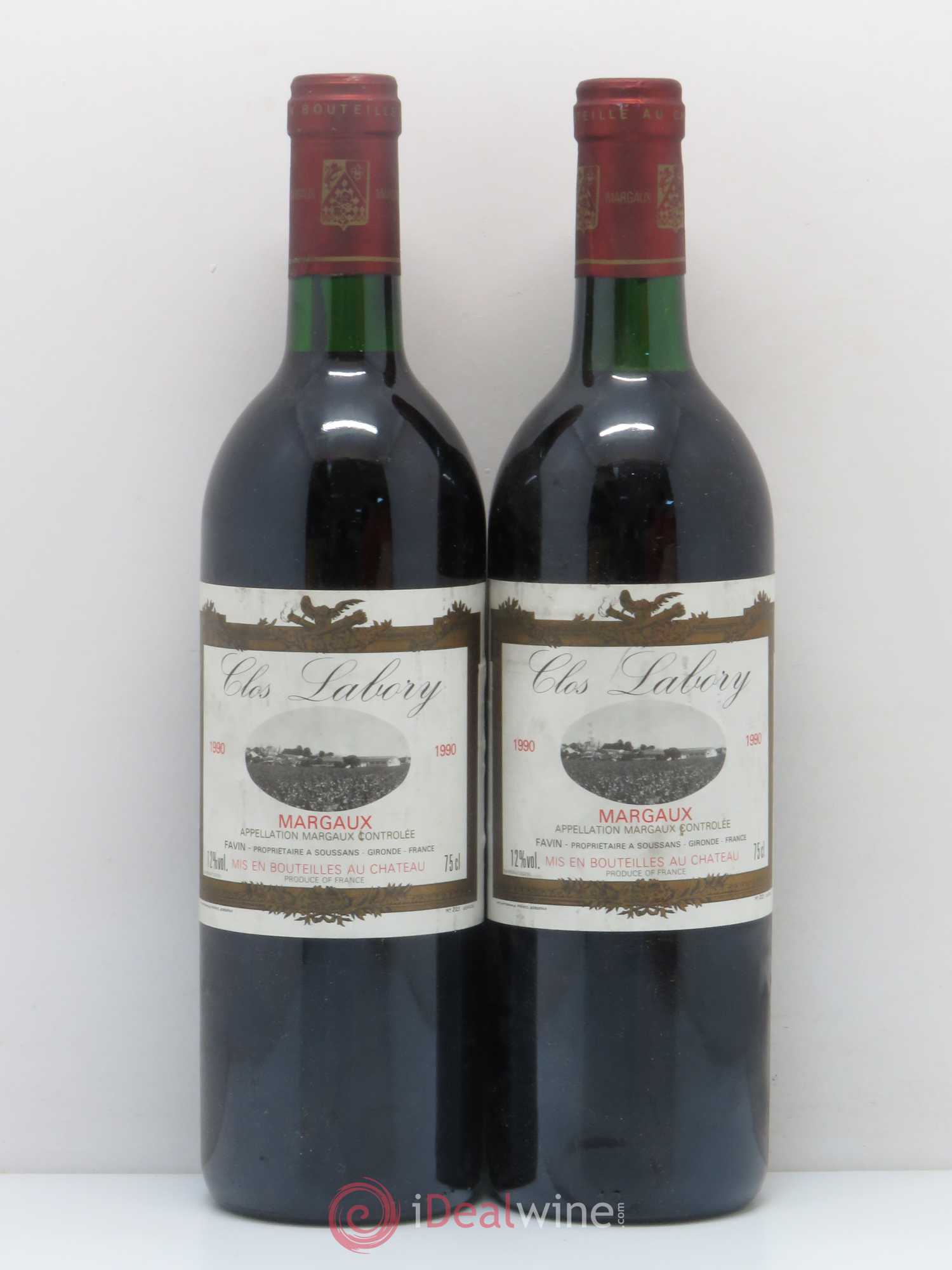 Château Cos Labory 5ème Grand Cru Classé 1990 - Lot de 2 bouteilles - 0