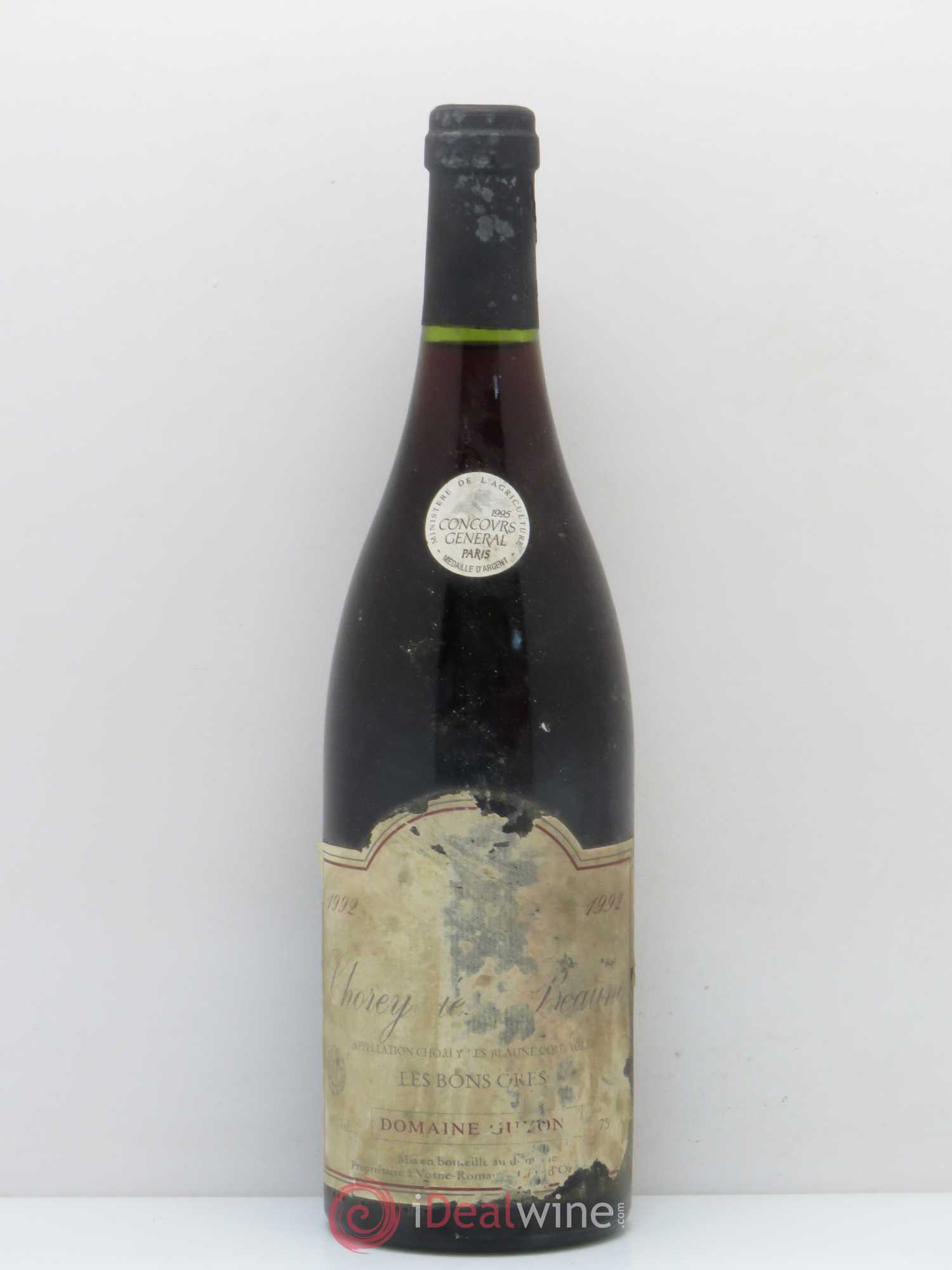 Chorey-lès-Beaune Les Bons Ores Domaine Guyon (sans prix de réserve) 1992 - Posten von 1 Flasche - 0