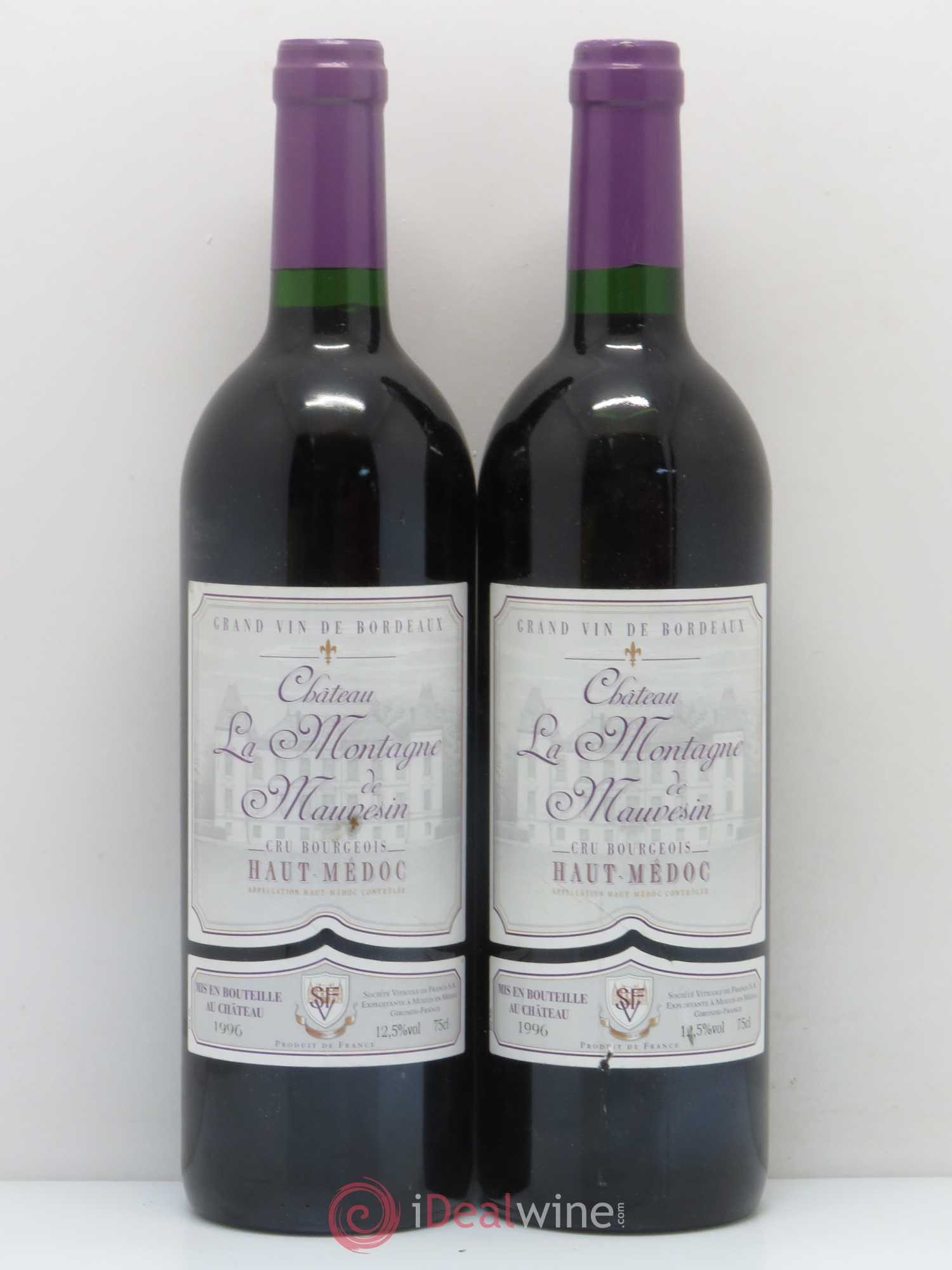 Château Mauvesin Cru Bourgeois Montagne de Mauvesin (sans prix de réserve) 1996 - Posten von 2 Flaschen - 0