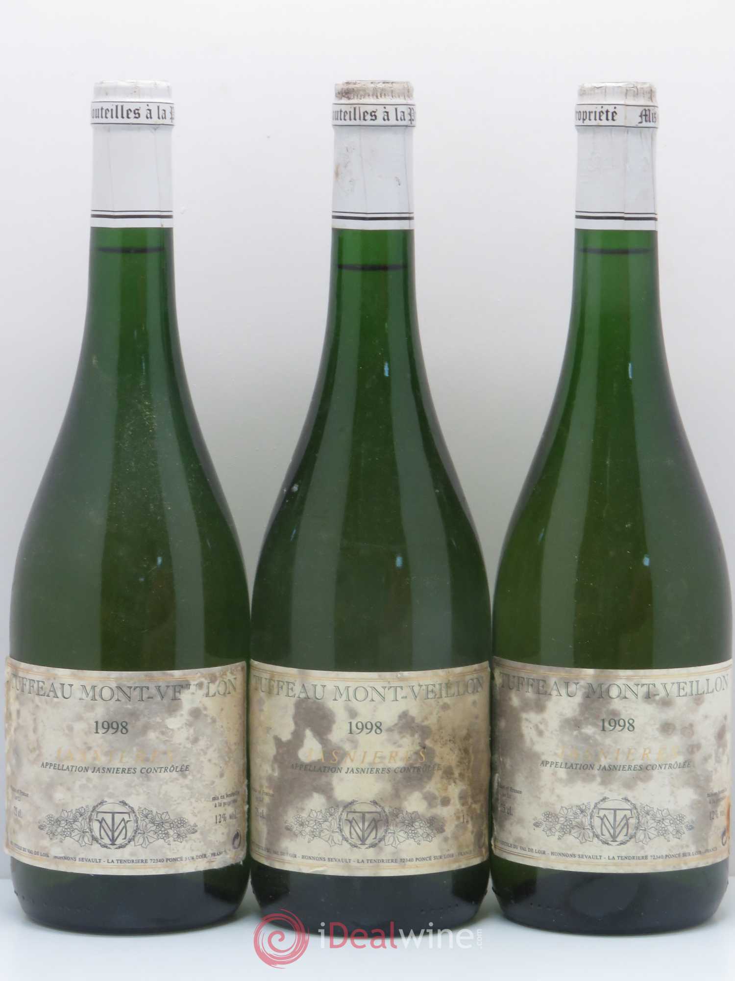 Jasnières Tuffeau Mont Veillon (sans prix de réserve) 1998 - Posten von 3 Flaschen - 0