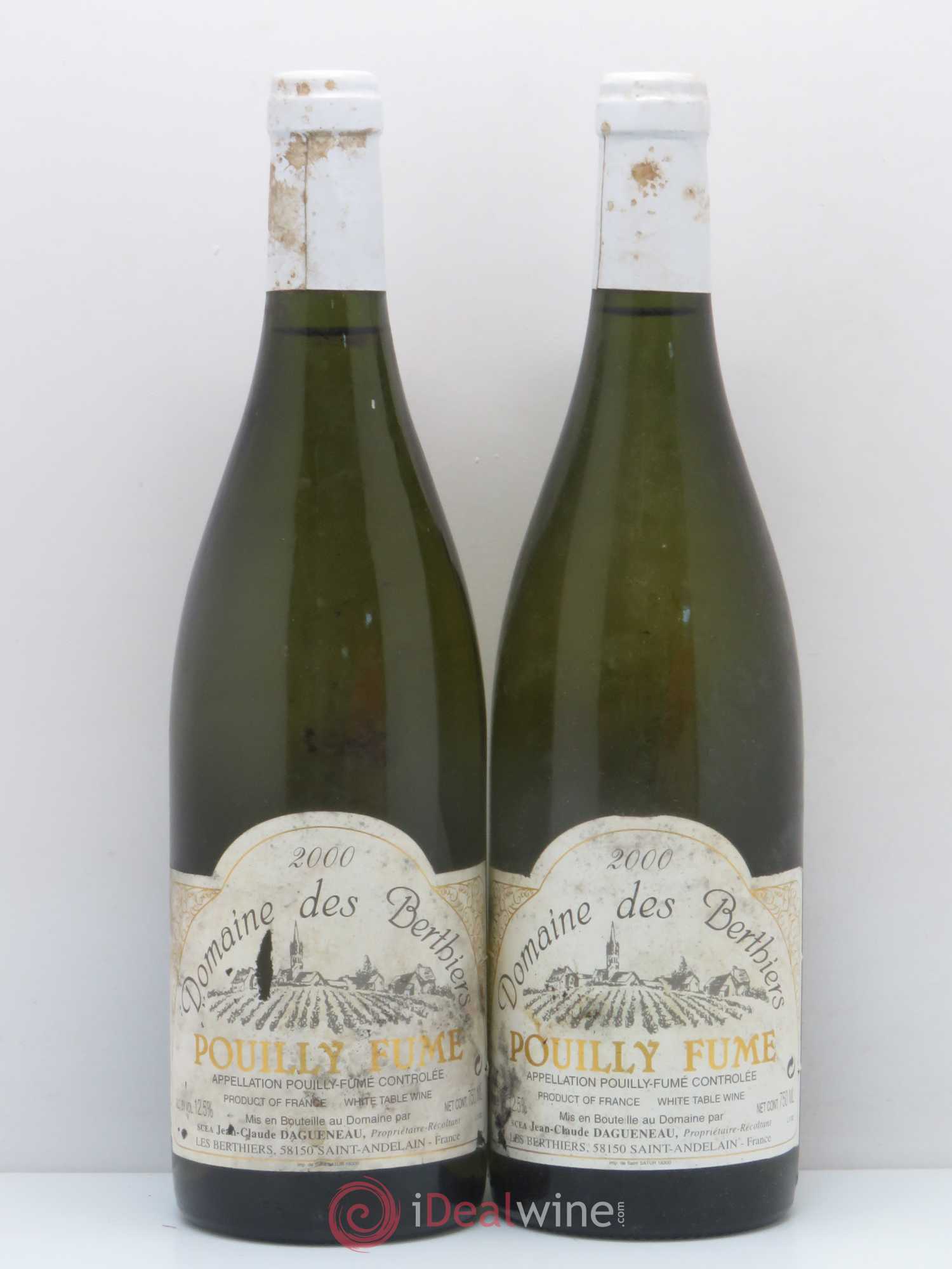Pouilly-Fumé JC Dagueneau Domaine des Berthiers (sans prix de réserve) 2000 - Posten von 2 Flaschen - 0