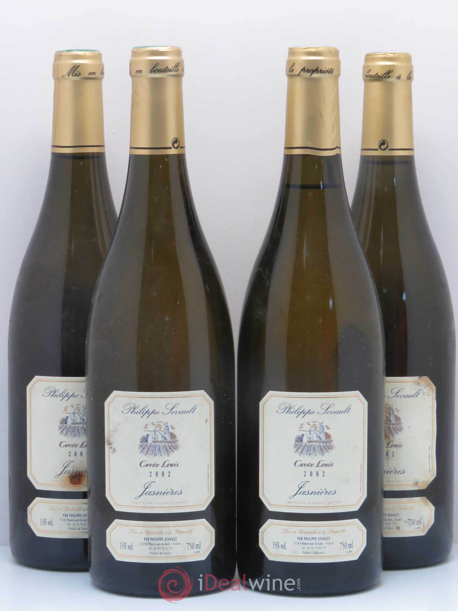 Jasnières Cuvée Louis Sevault (sans prix de réserve) 2002 - Posten von 4 Flaschen - 0