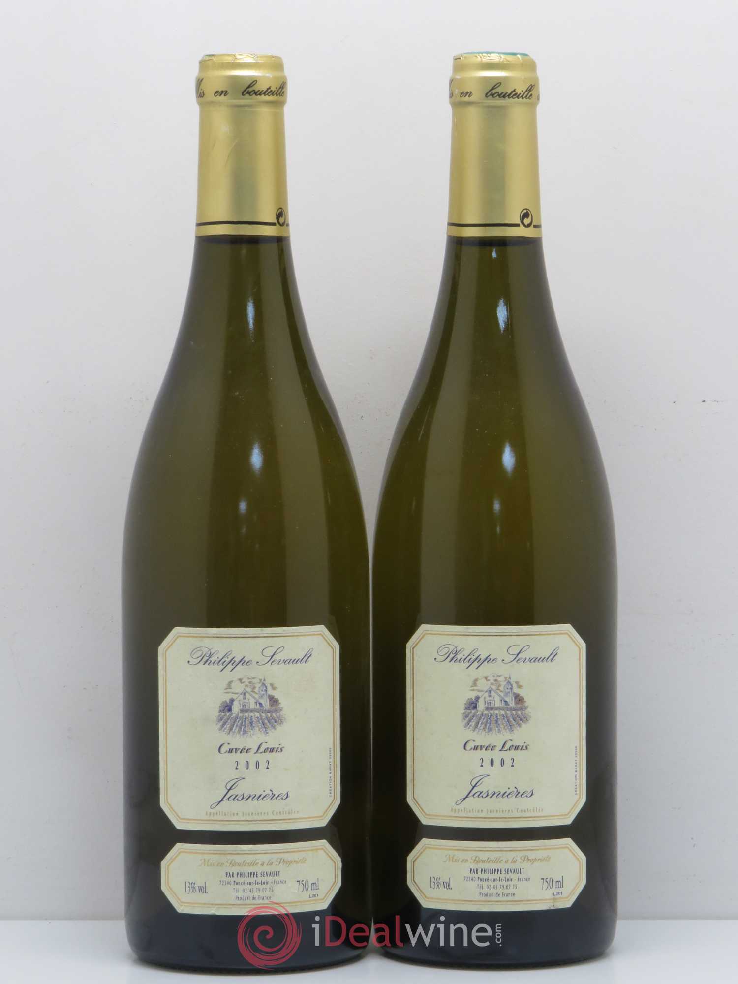 Jasnières Cuvée Louis P.Sevault (sans prix de réserve) 2002 - Posten von 2 Flaschen - 0