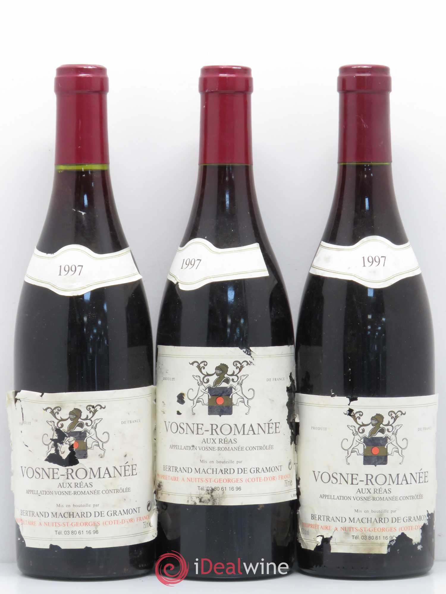 Vosne-Romanée Aux Réas Machard de Gramont (sans prix de réserve) 1997 - Posten von 3 Flaschen - 0