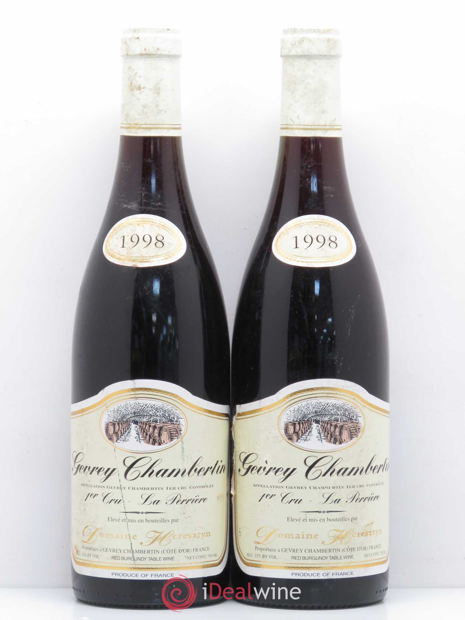 Gevrey-Chambertin 1er Cru La Perrière Heresztyn-Mazzini 1998 - Posten von 2 Flaschen - 0