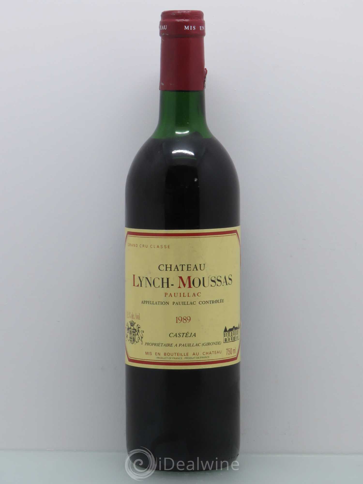 Château Lynch Moussas 5ème Grand Cru Classé 1989 - Lot de 1 bouteille - 0