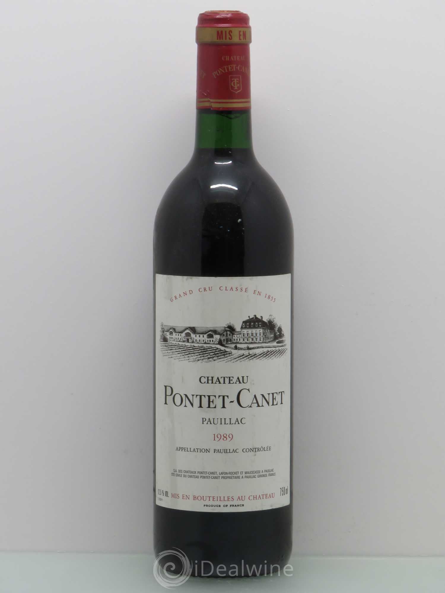 Château Pontet Canet 5ème Grand Cru Classé 1989 - Lot de 1 bouteille - 0